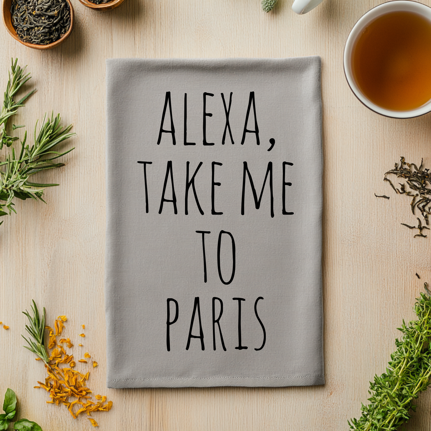 Alexa Take Me To Paris Kitchen Towel - MoonlightMakers