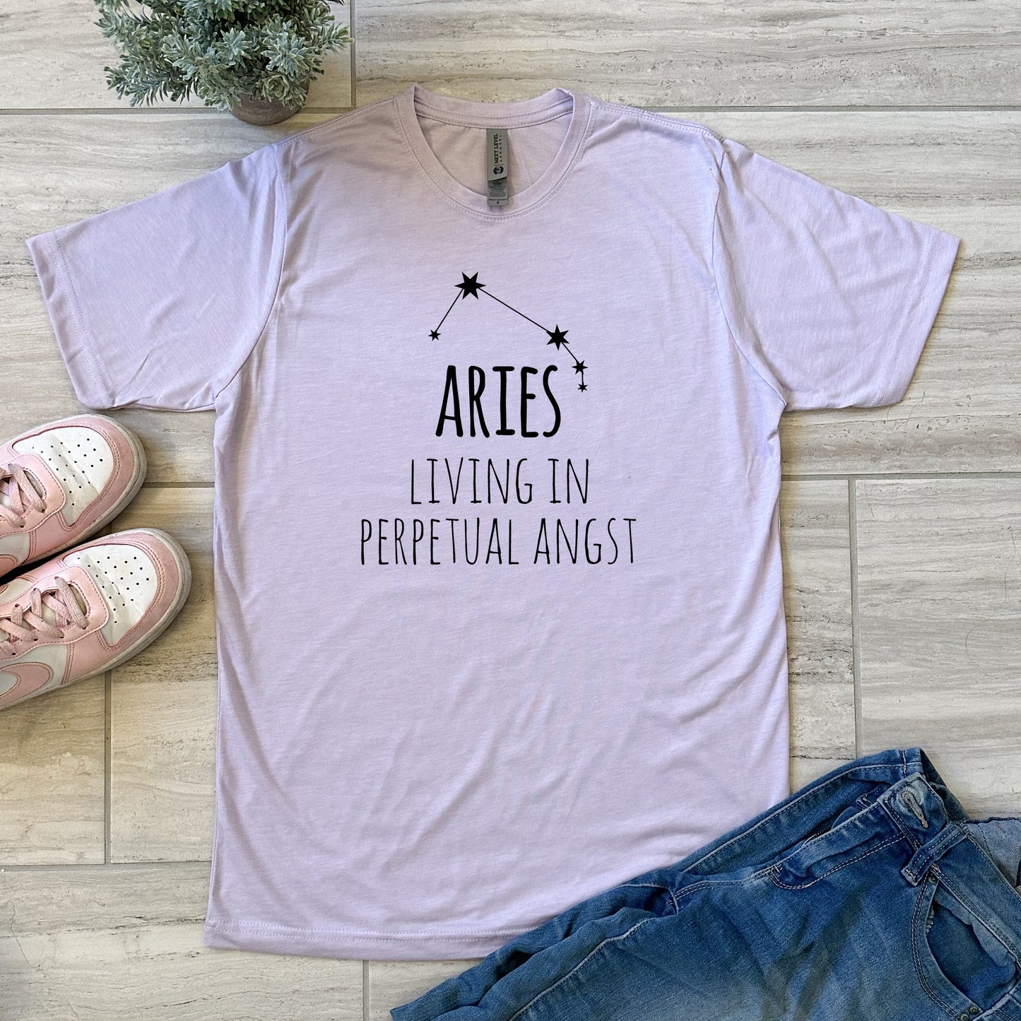 Aries - Men's / Unisex Tee - Stonewash Blue, Sage, Lavender, or Heather Gray