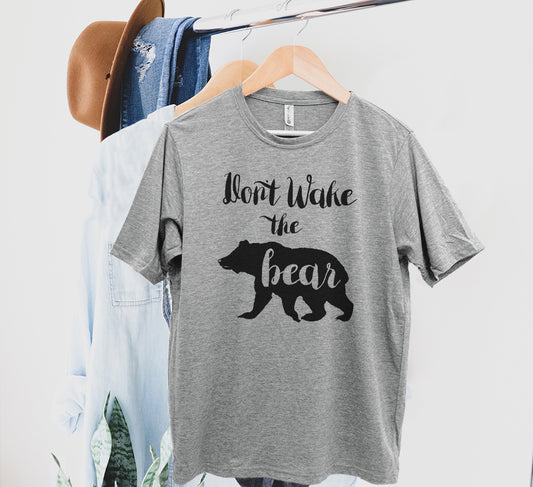 Don't Wake The Bear - Men's / Unisex Tee - Stonewash Blue, Sage, Lavender, or Heather Gray