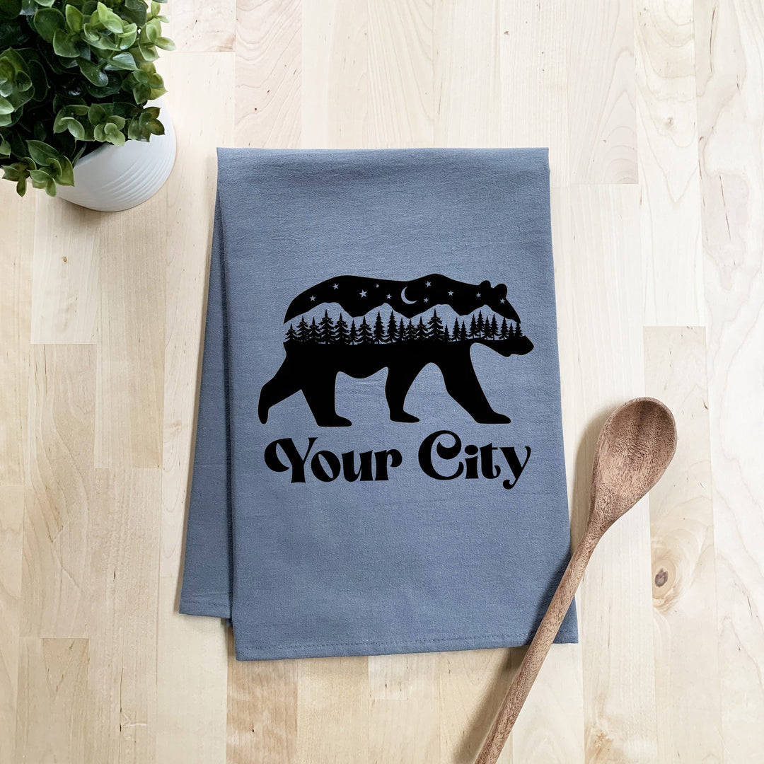 Custom / Personalized / Your City Bear Kitchen Towel