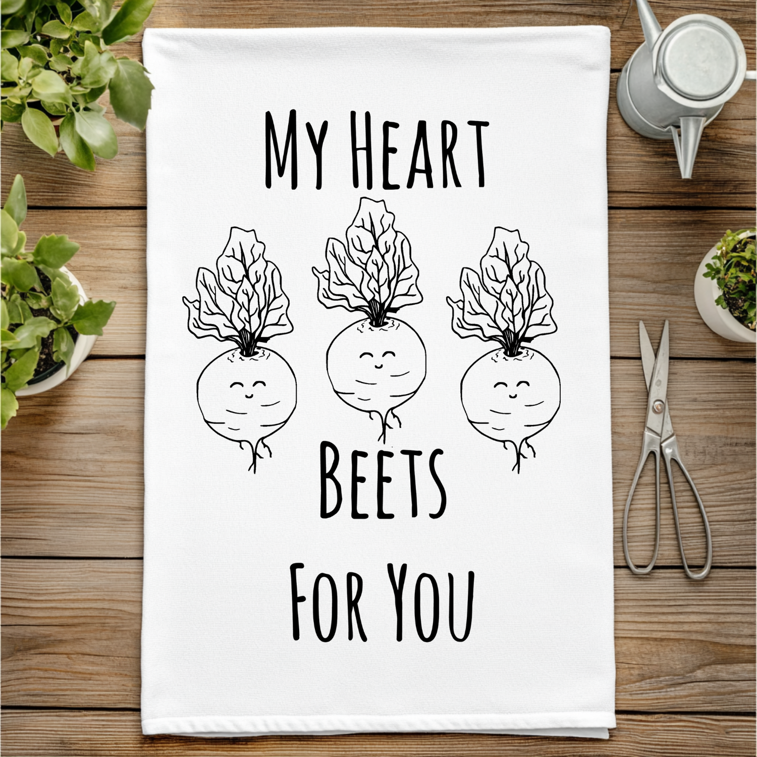 SALE (Overstock) My Heart Beets for You Kitchen Towel