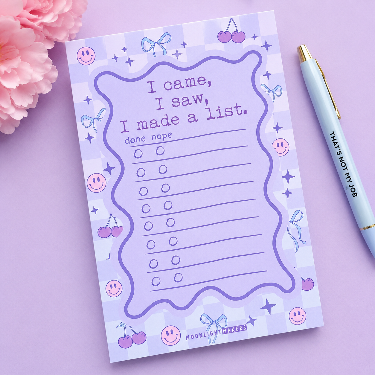 I Came, I Saw, I Made A List Notepad