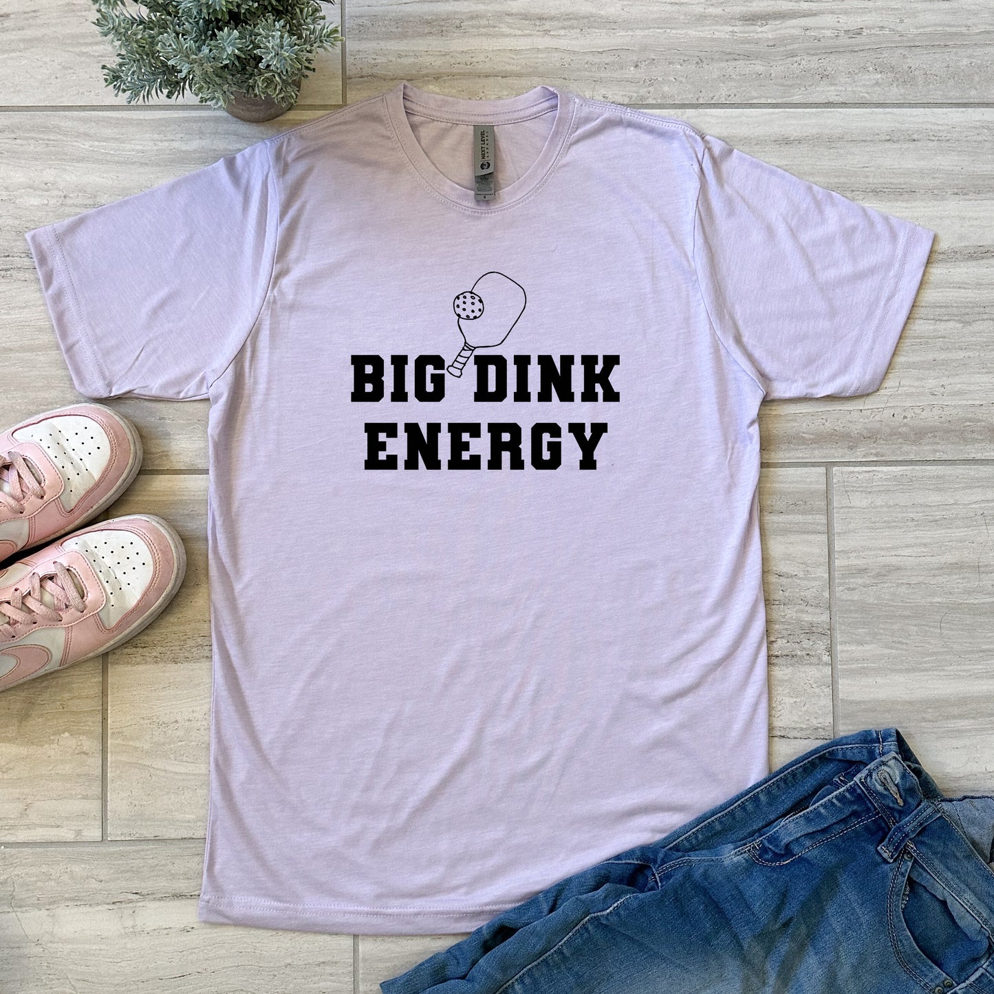 Big Dink Energy (Pickleball) - Men's / Unisex Tee - Stonewash Blue, Sage, Lavender, or Heather Gray