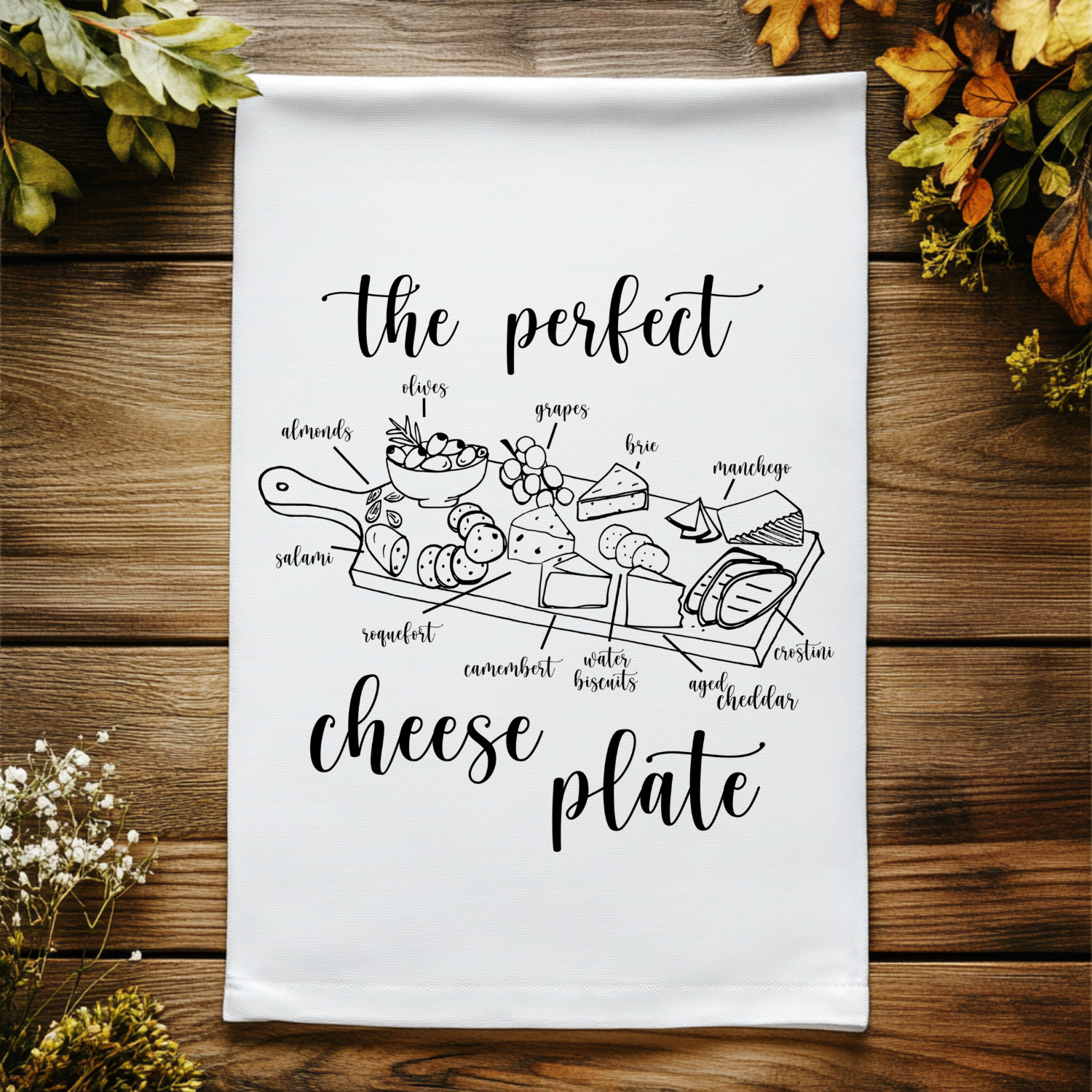 The Perfect Cheese Plate Kitchen Towel