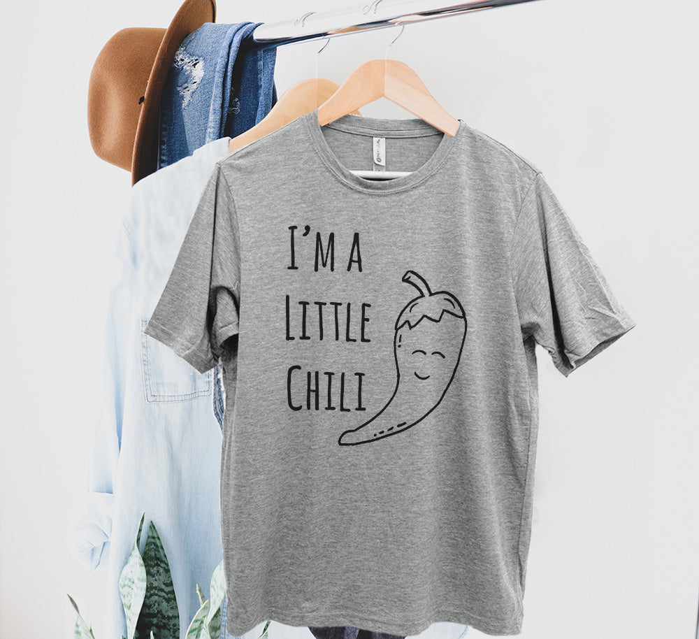 I'm A Little Chili - Men's / Unisex Tee - Stonewash Blue, Sage, Lavender, or Heather Gray