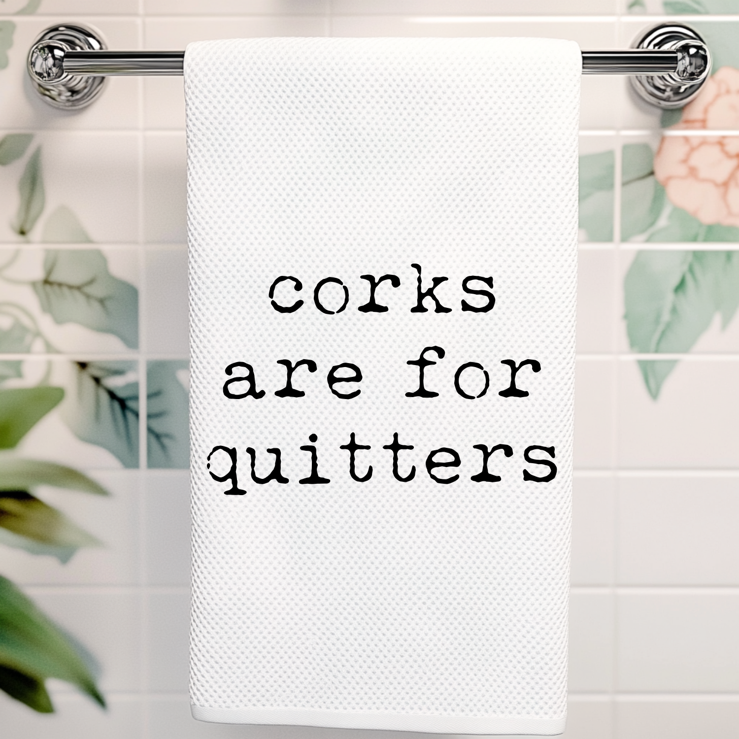Corks Are For Quitters Kitchen Towel