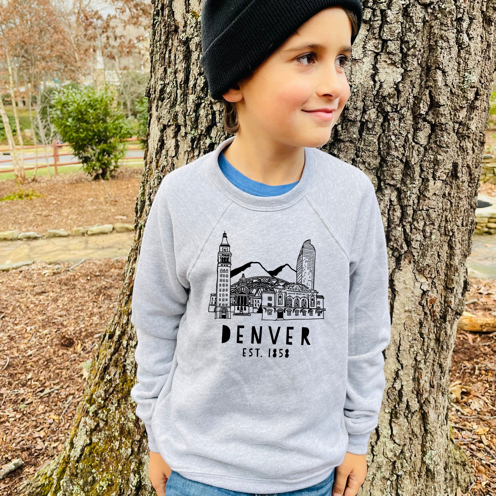 Denver Colorado Skyline - Kid's Sweatshirt