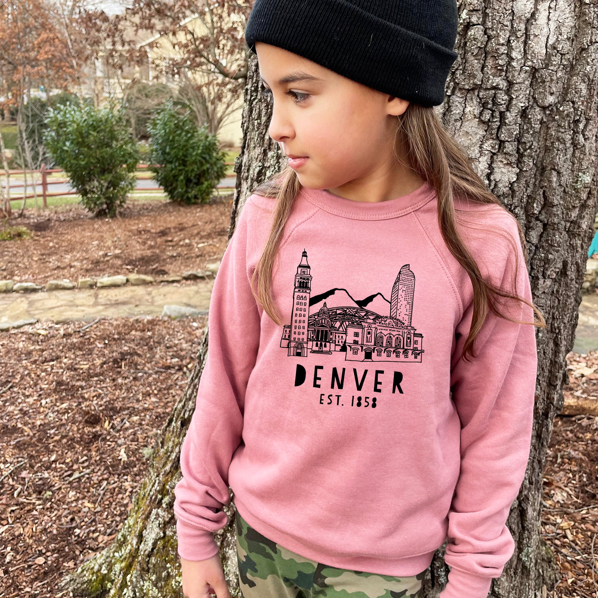 Denver Colorado Skyline - Kid's Sweatshirt