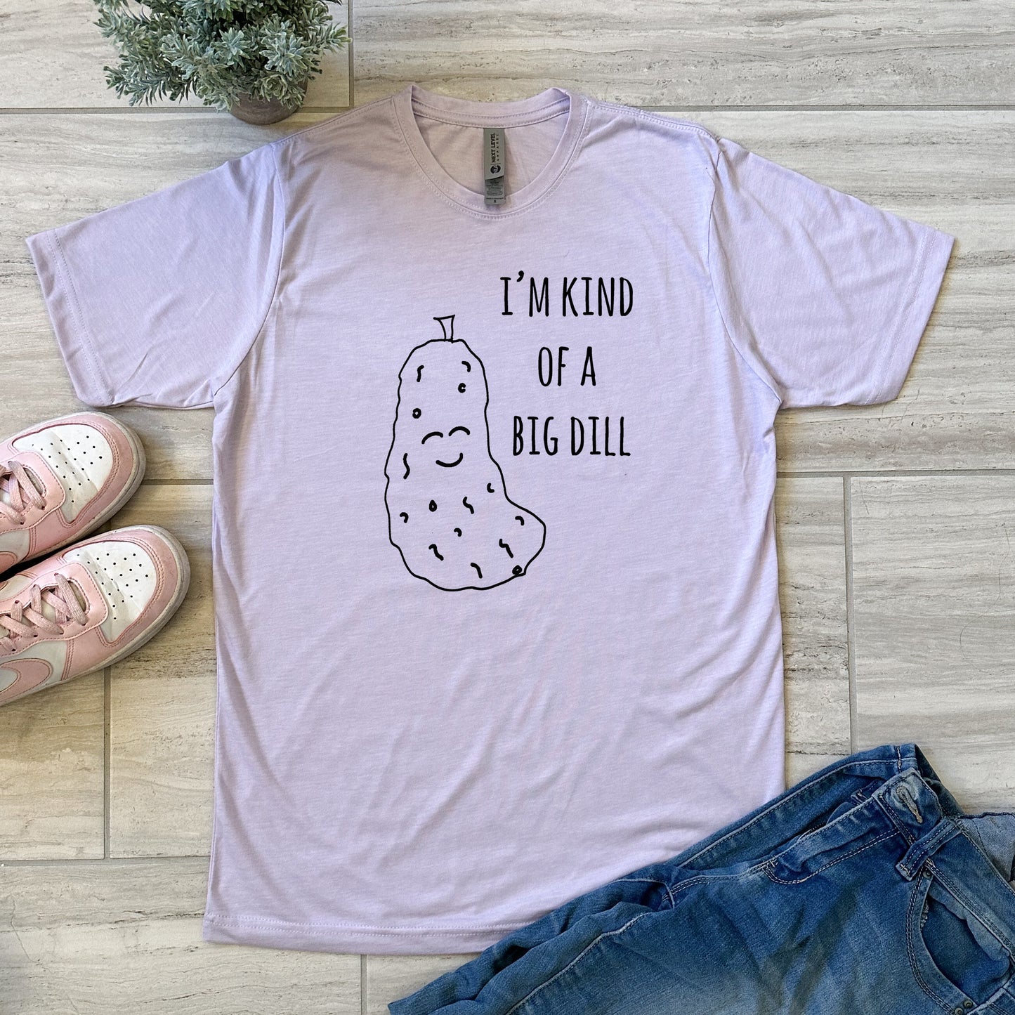 I'm Kind Of A Big Dill (Pickle) - Men's / Unisex Tee - Stonewash Blue, Sage, Lavender, or Heather Gray