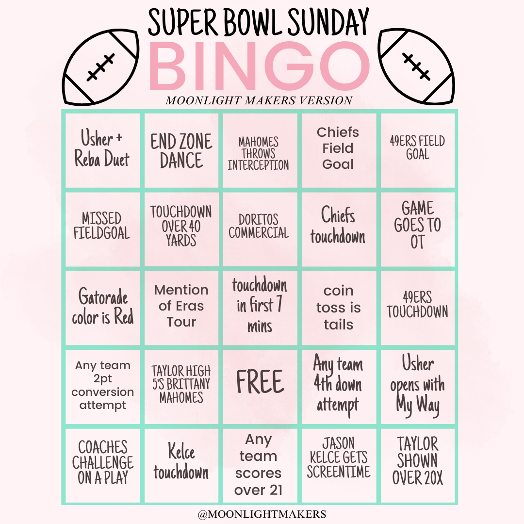 FREE 2024 Super Bowl Sunday Bingo - Printable Download