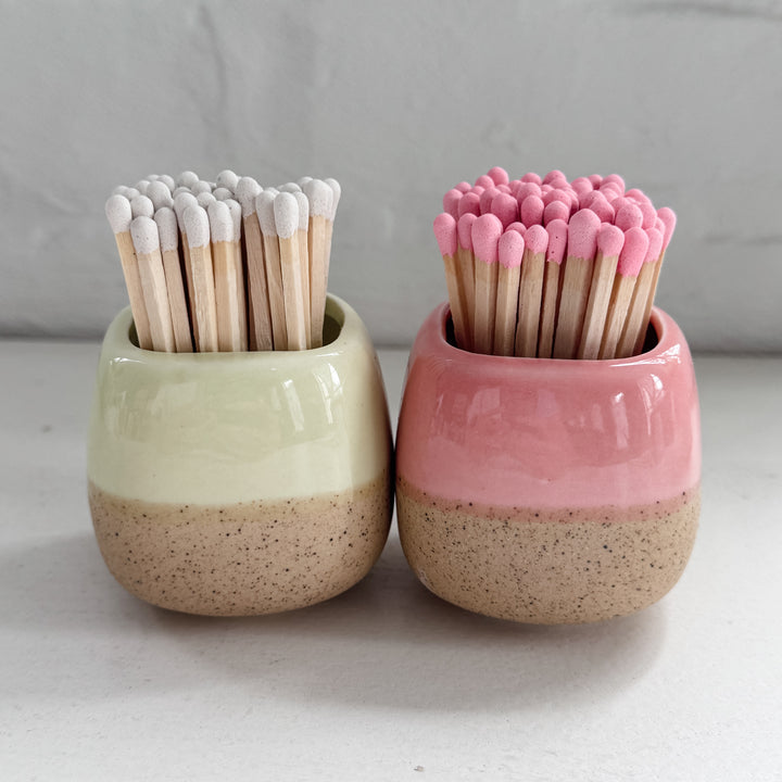 Wicked Inspired Set of Match Holders With Matches - Pink + Green