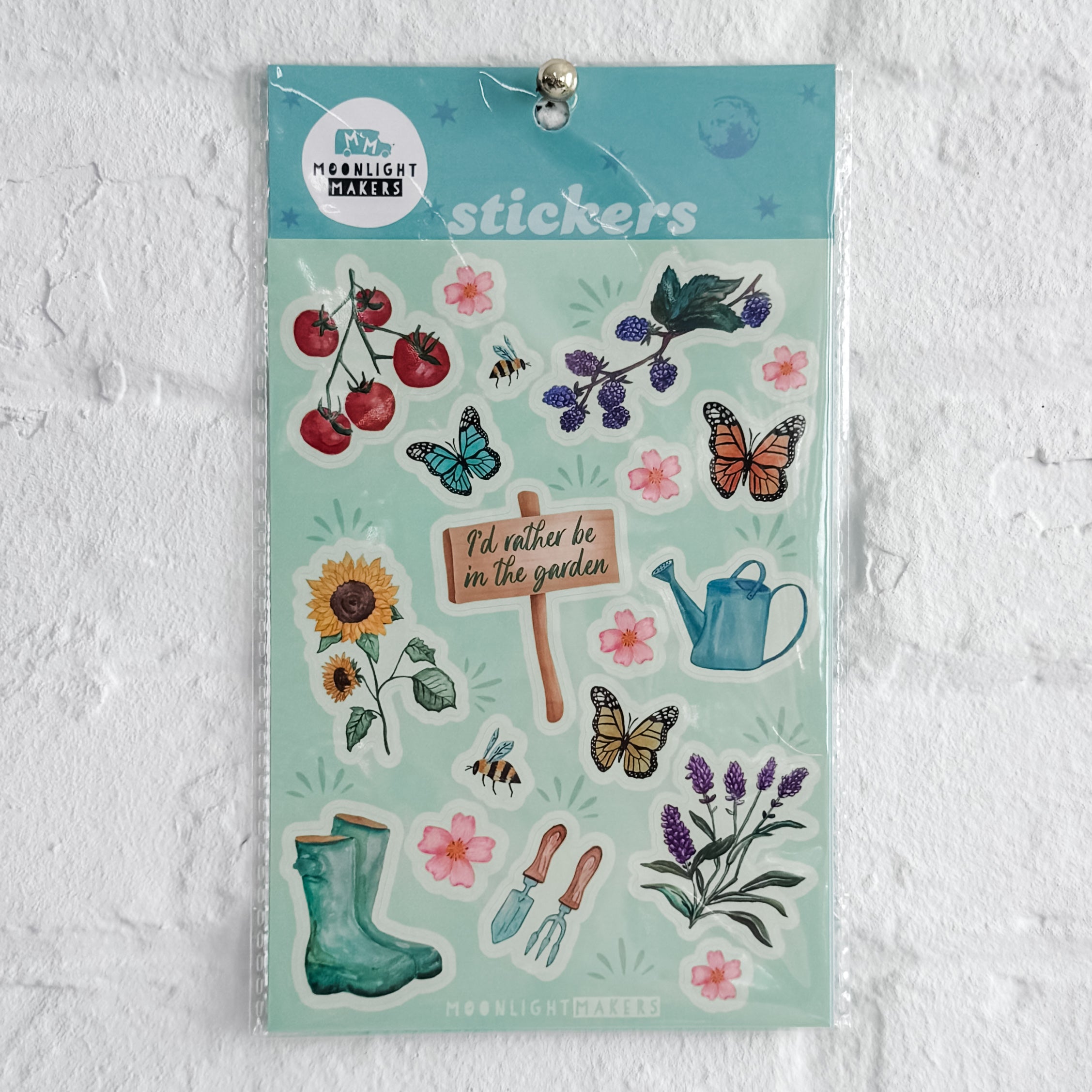 I'd Rather Be In The Garden Gardening Sticker Sheet