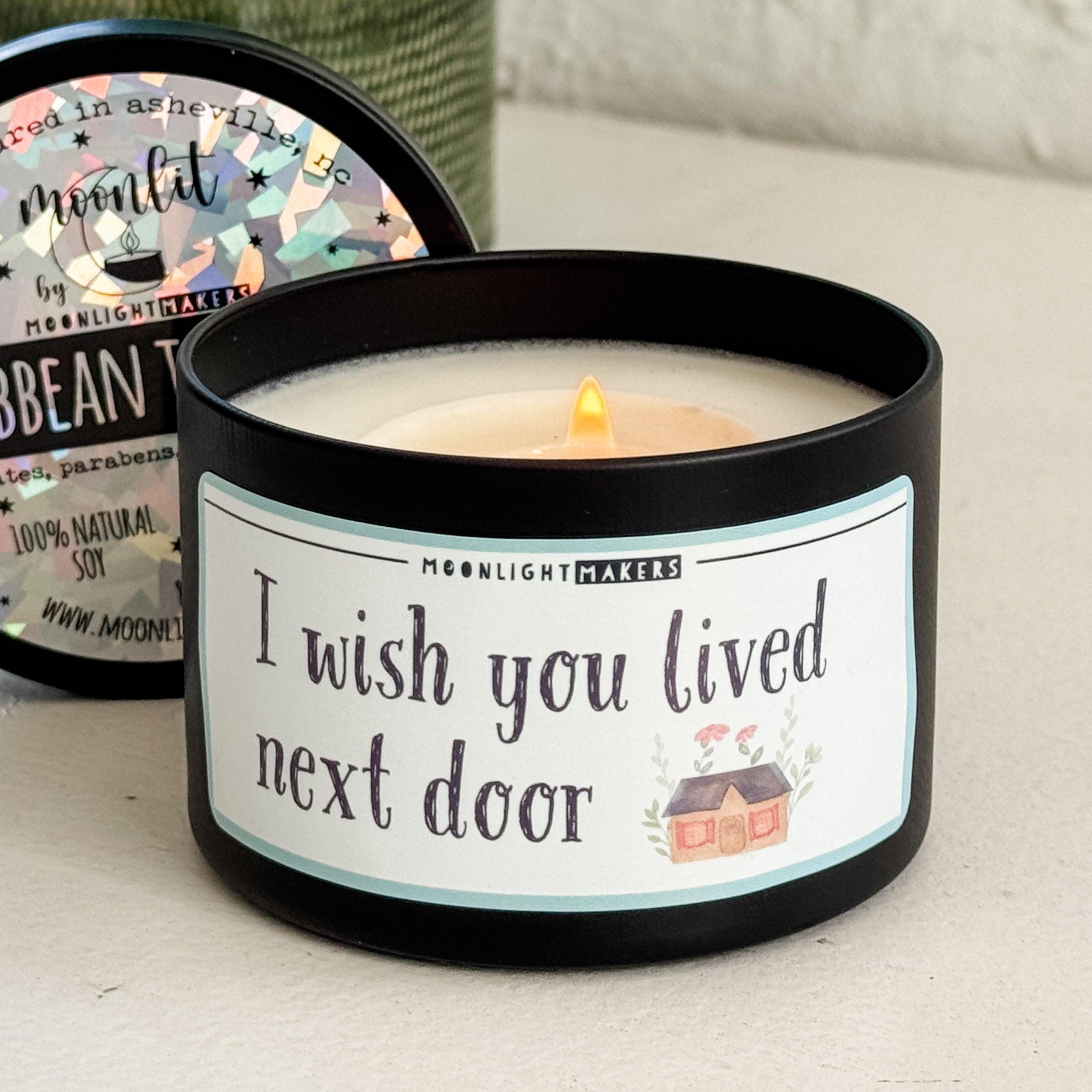 I Wish You Lived Next Door - 8oz Candle - 100% Natural Soy Wax