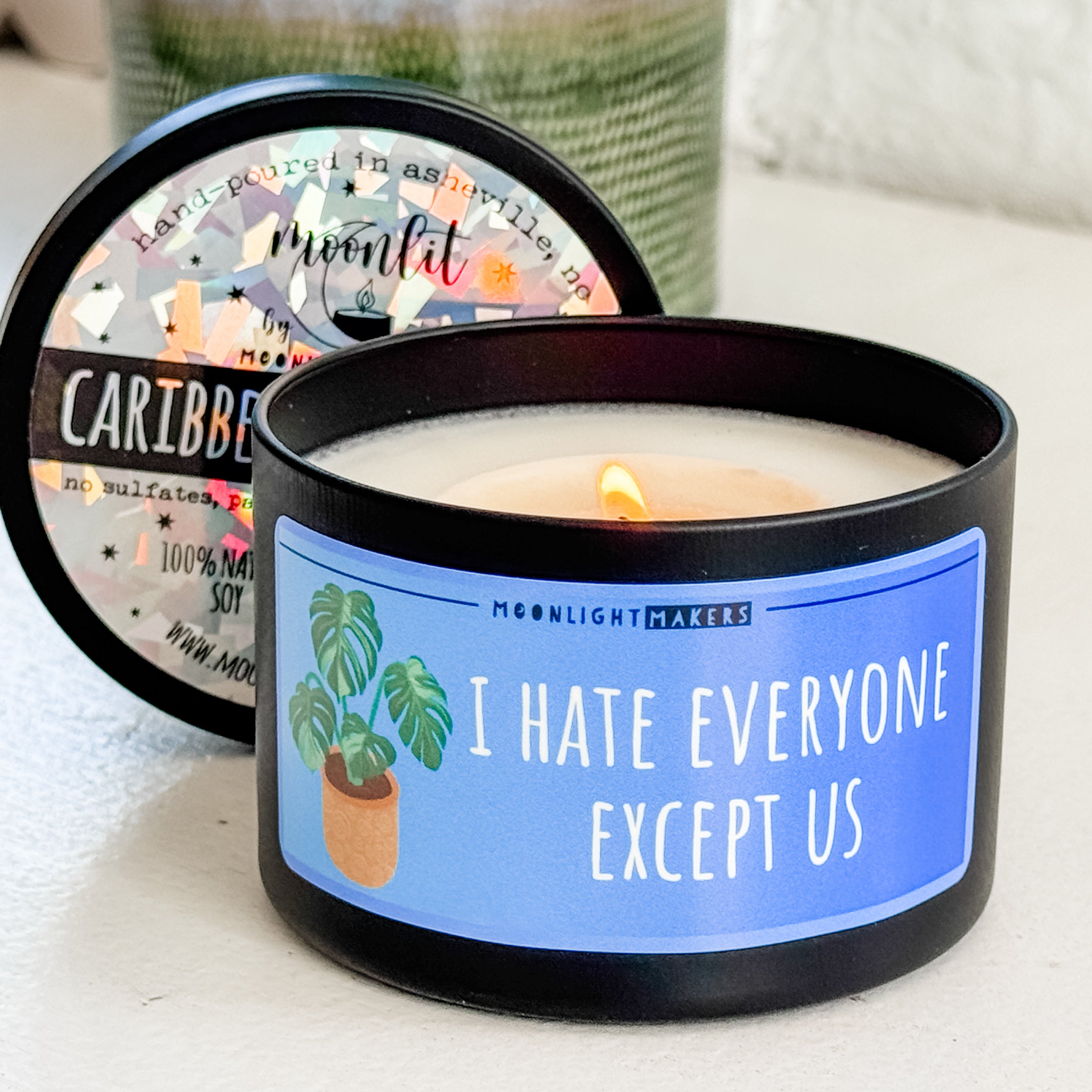 I Hate Everyone Except Us - 8oz Candle - 100% Natural Soy Wax