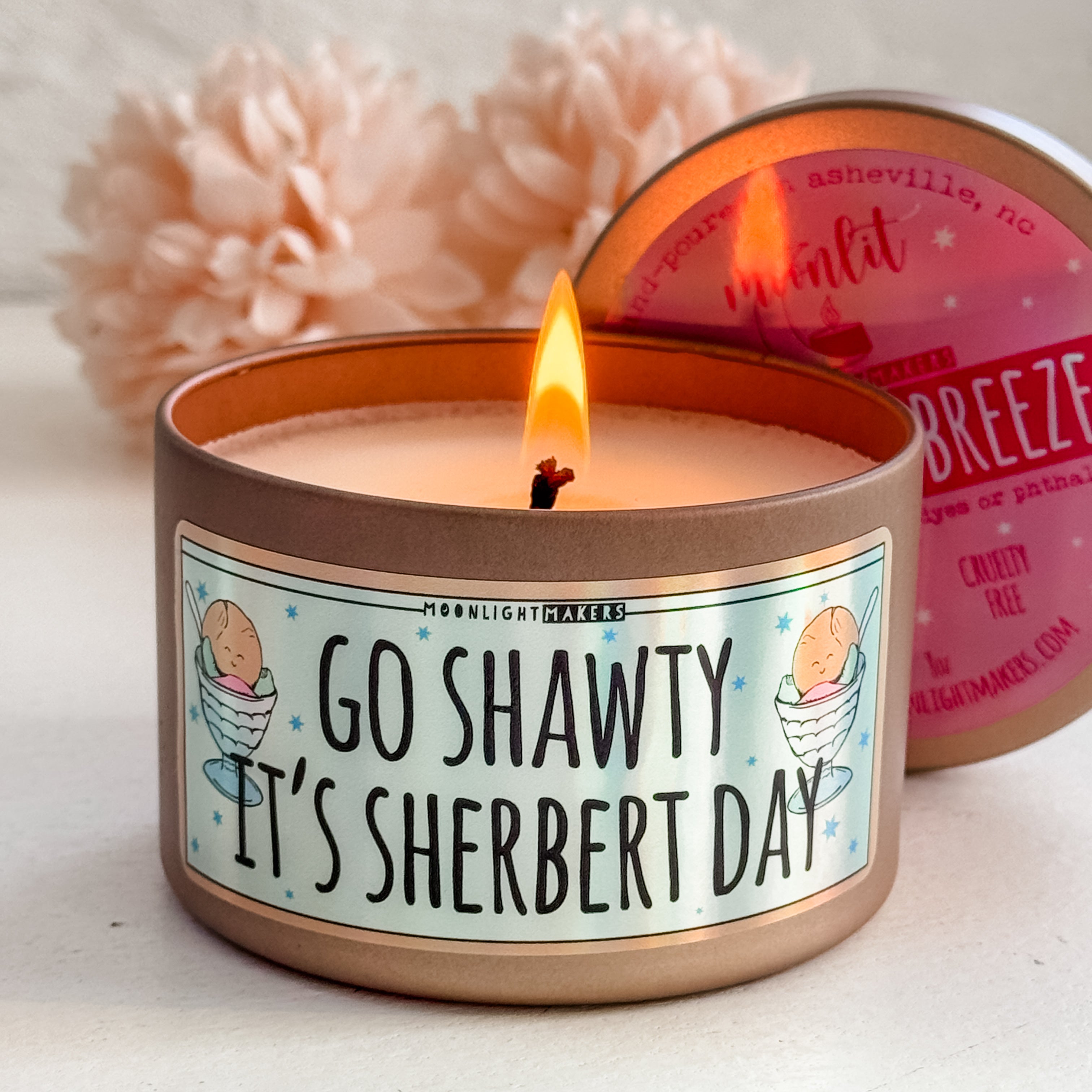 Go Shawty It's Sherbet Day - 8oz Rose Gold Candle - Vanilla Breeze - 100% Natural Soy Wax