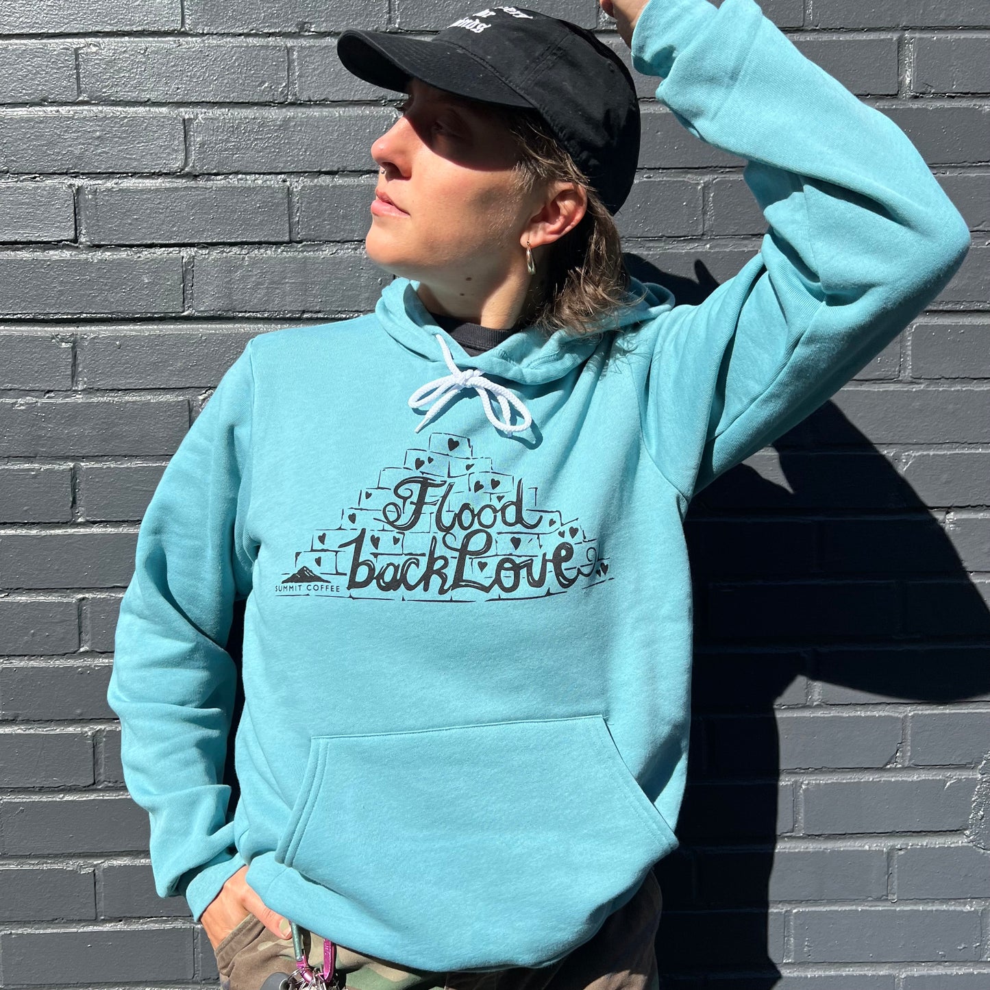 Summit Coffee Fundraiser - Unisex Hoodie - Heather Blue Lagoon