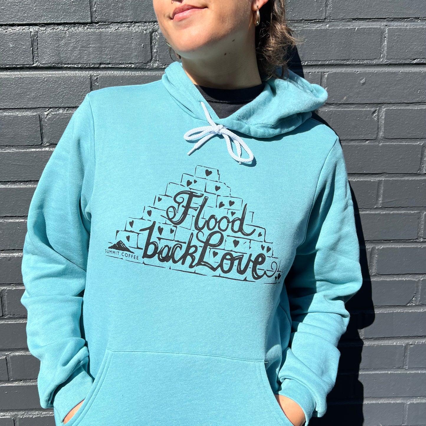 Summit Coffee Fundraiser - Unisex Hoodie - Heather Blue Lagoon