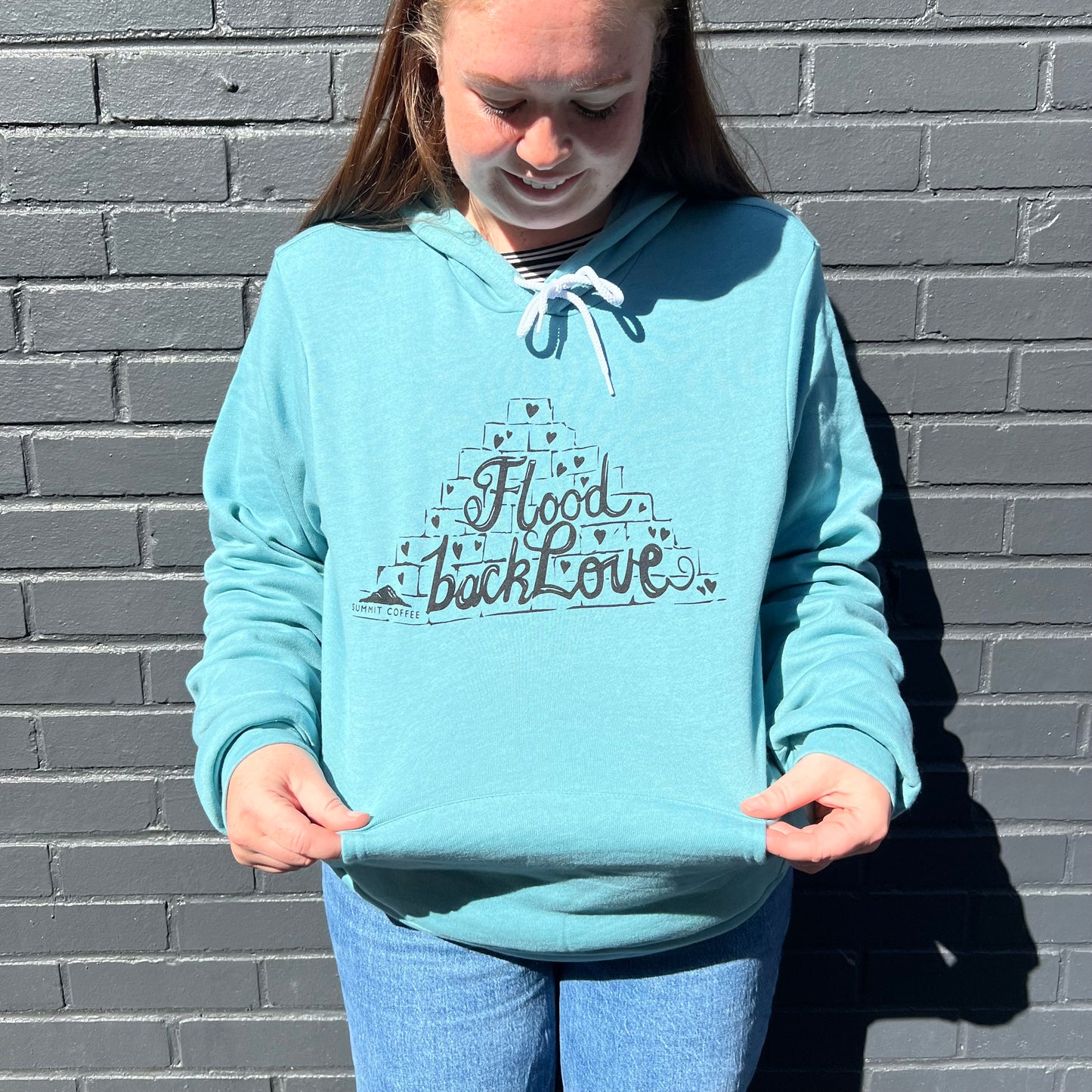 Summit Coffee Fundraiser - Unisex Hoodie - Heather Blue Lagoon