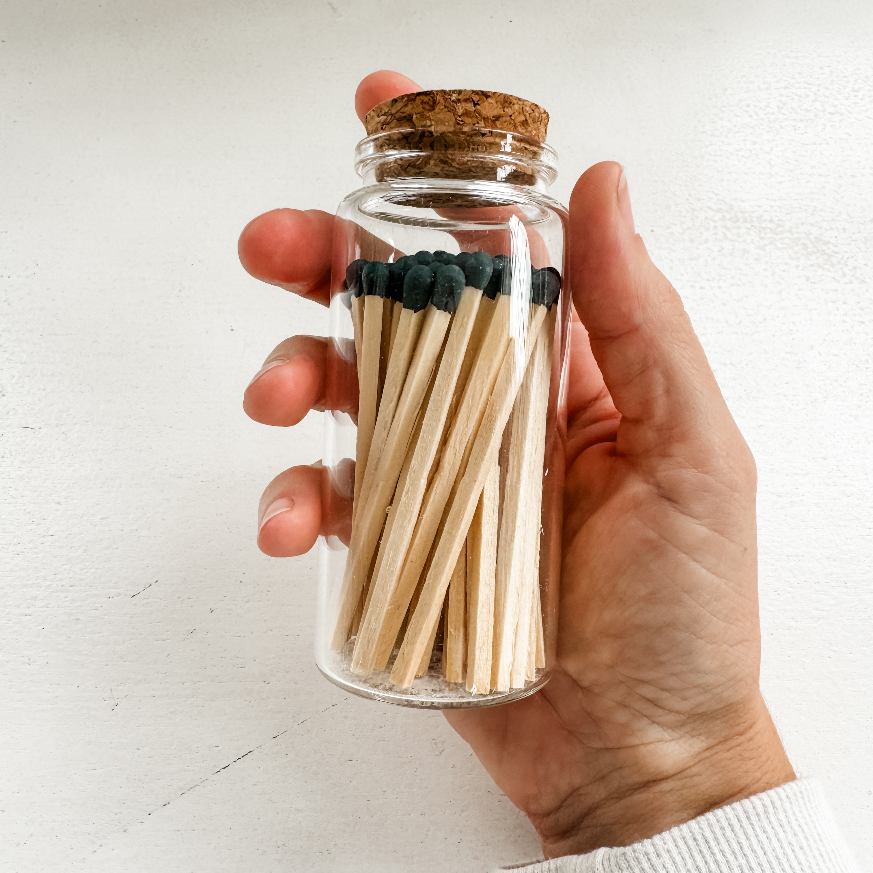 Fancy Match Vial - 4 Colors - 50 3" Matches - Striker on the Base (MV50)