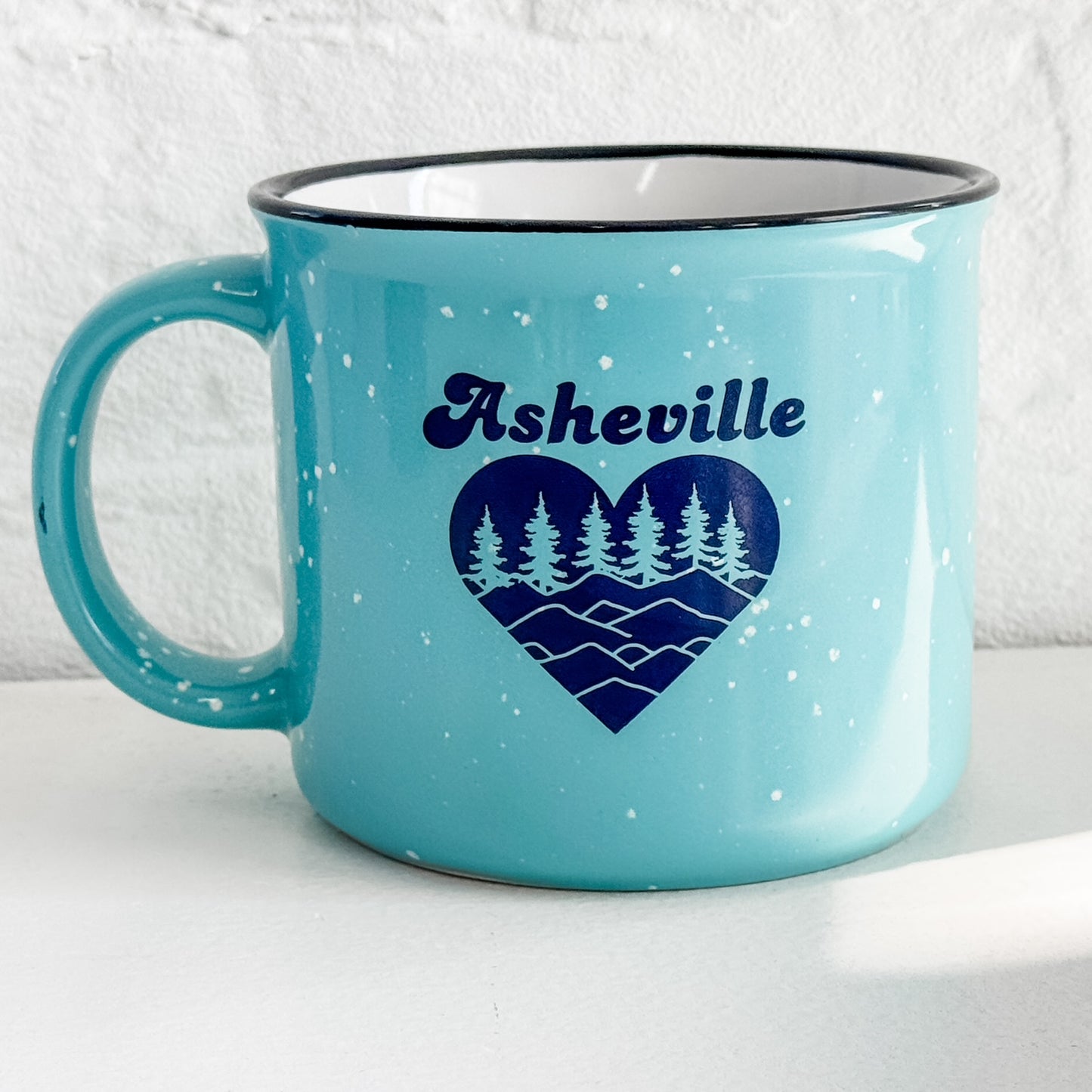 Asheville Heart - 15oz Ceramic Camping Mug - NEW