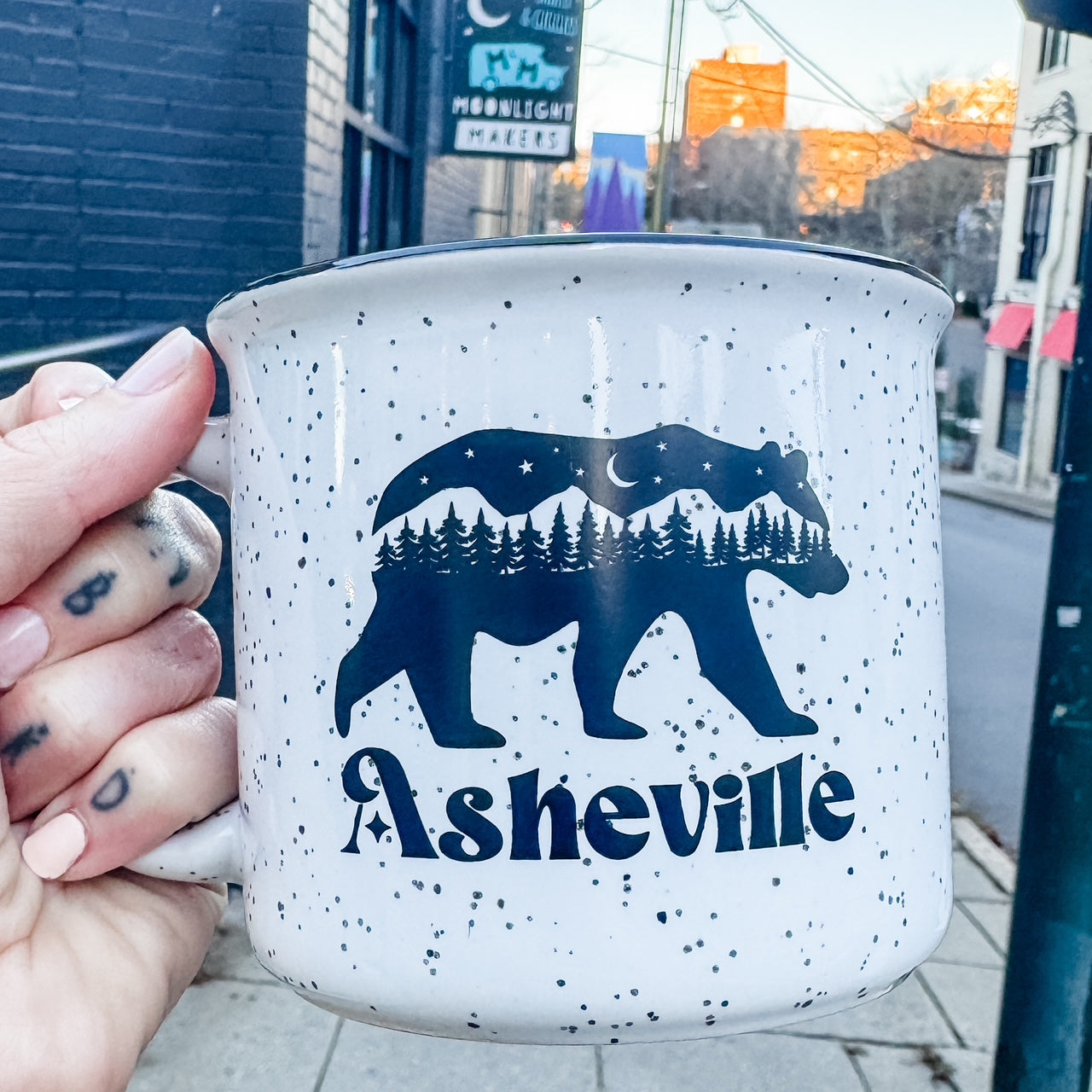 Asheville Bear - 15oz Ceramic Camping Mug - NEW