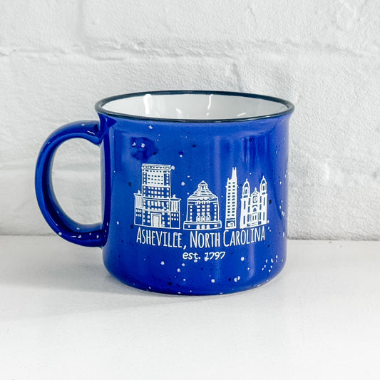 Asheville Skyline - 15oz Ceramic Camping Mug - NEW