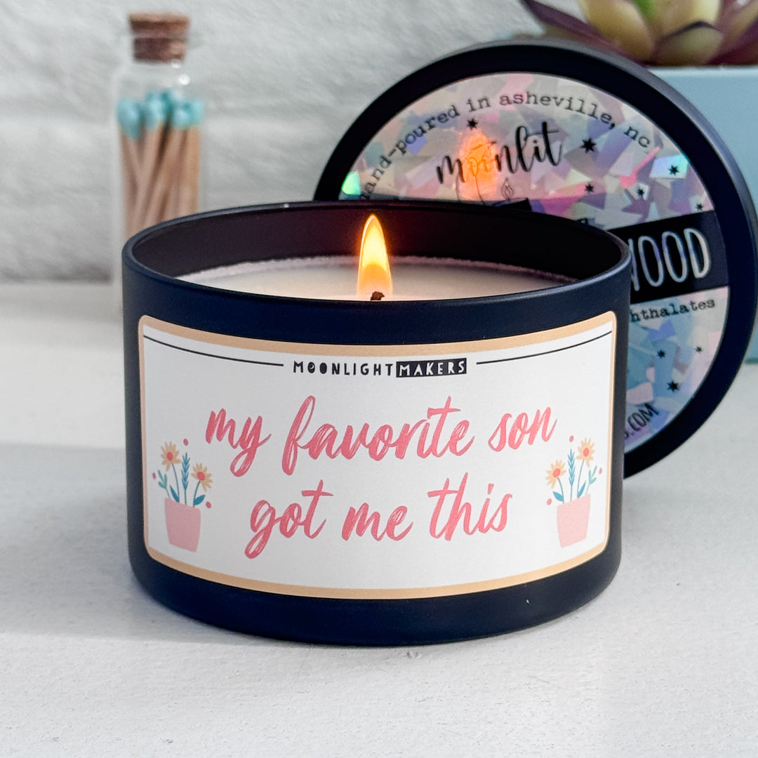 My Favorite Son Got Me This - 8oz 100% Natural Soy Wax Candle