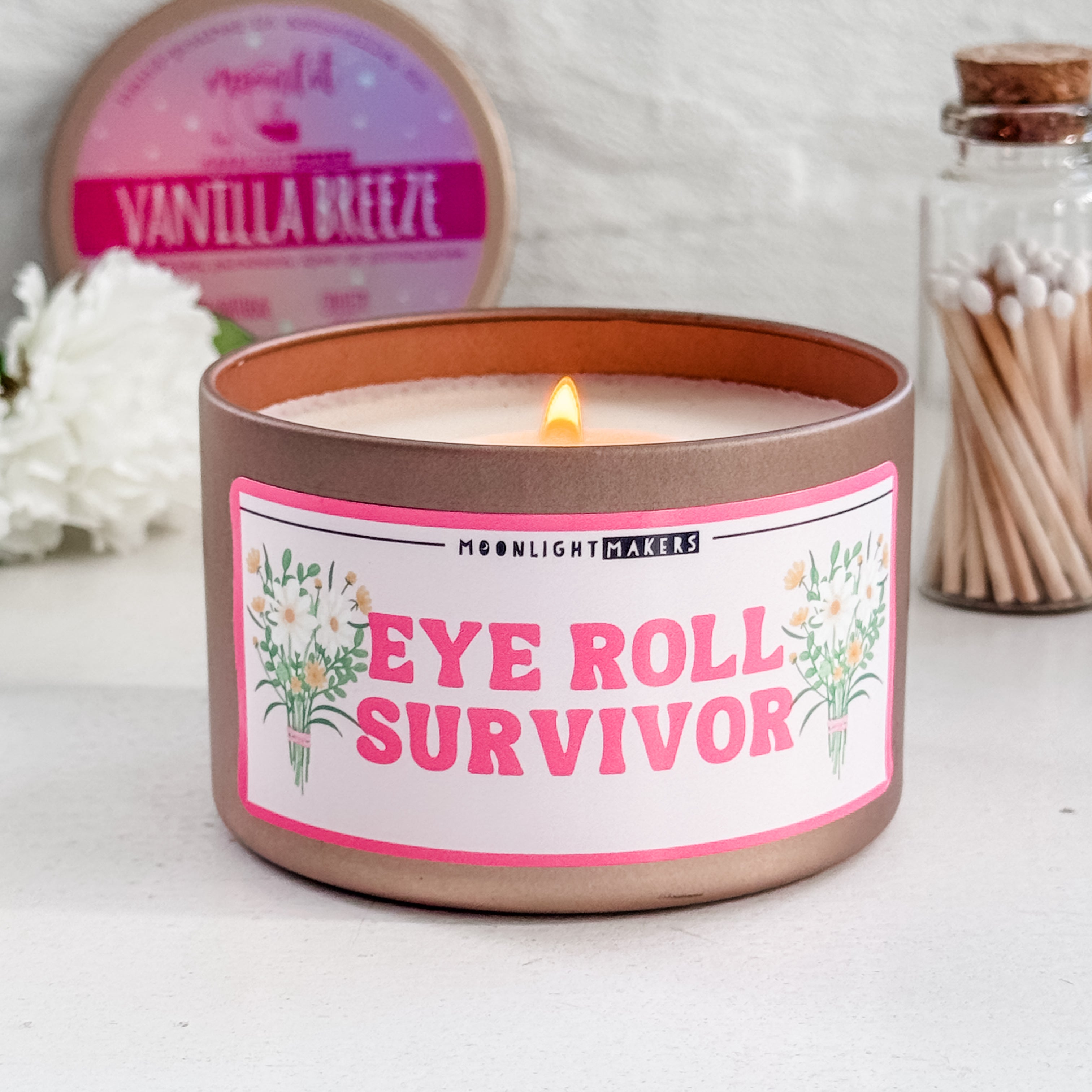 Eye Roll Survivor - 8oz 100% Natural Soy Wax Candle - MoonlightMakers