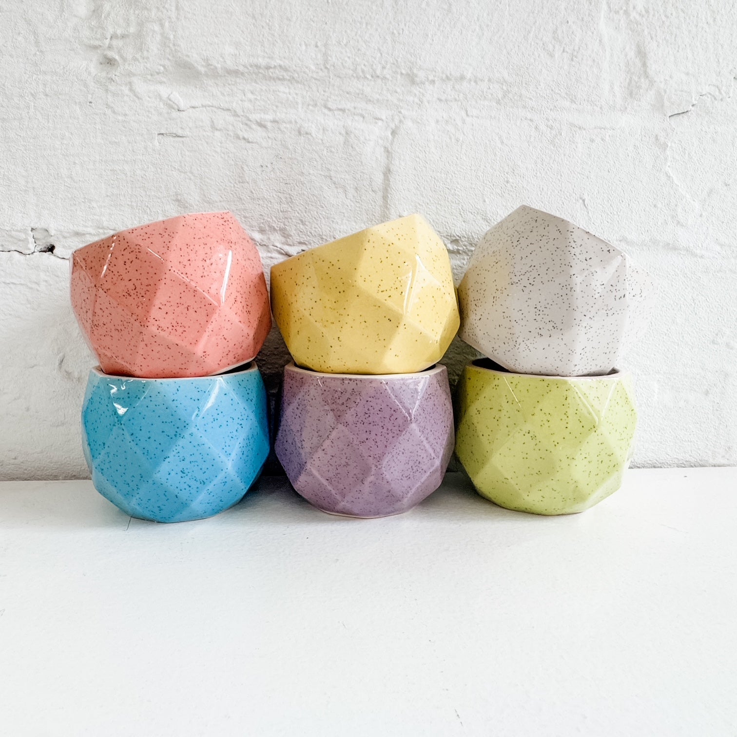 Geometric Match Holders with Matches - 6 Colors