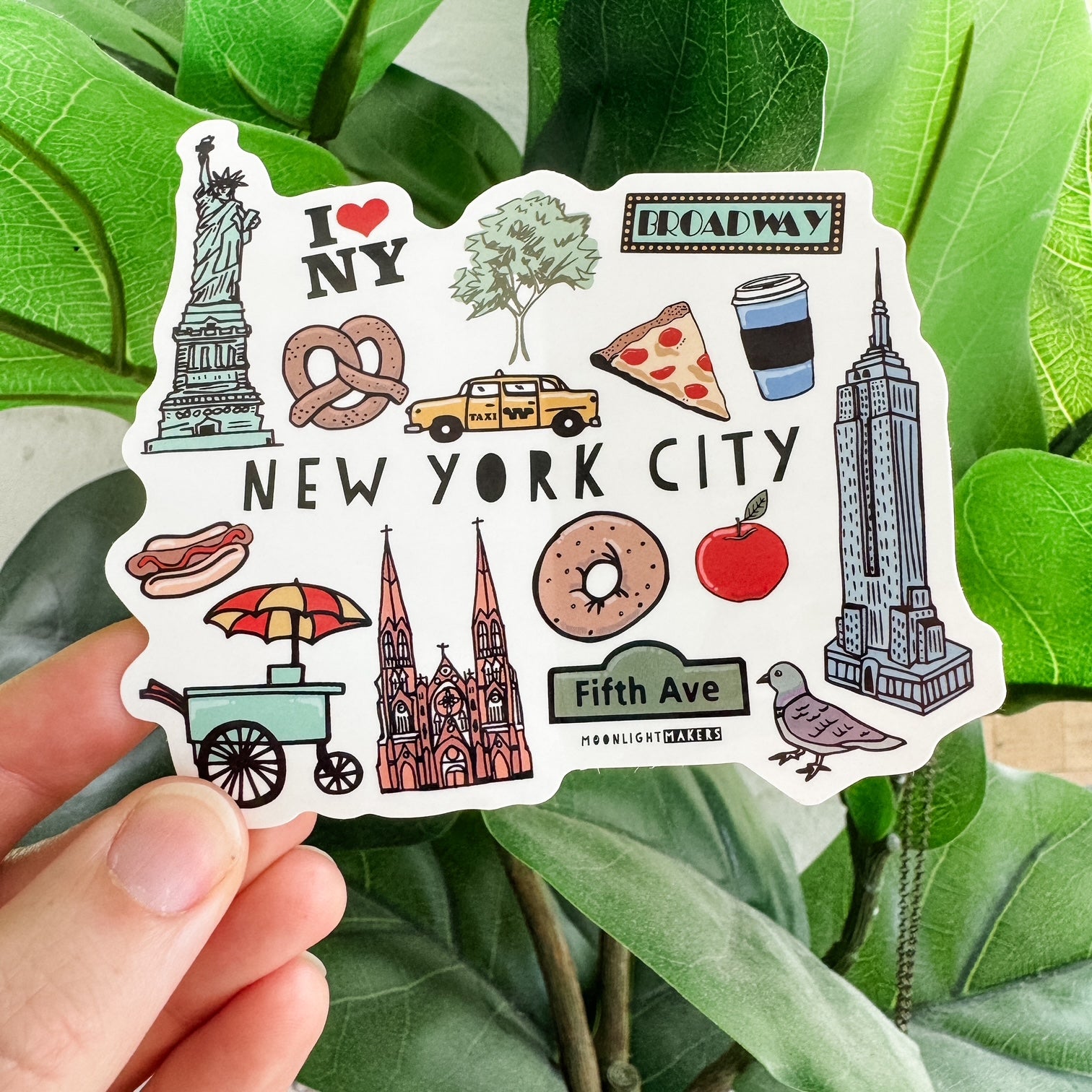 NYC Collage - Die Cut Sticker (New York City)