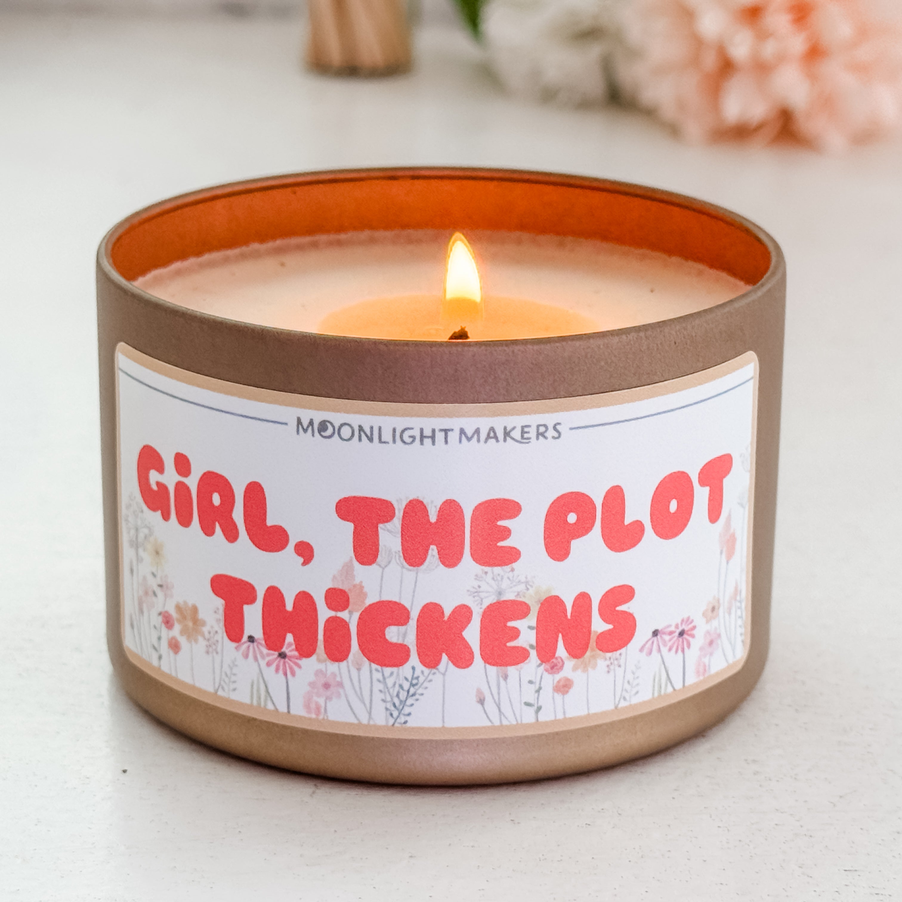Girl, The Plot Thickens - 8oz 100% Natural Soy Wax Candle