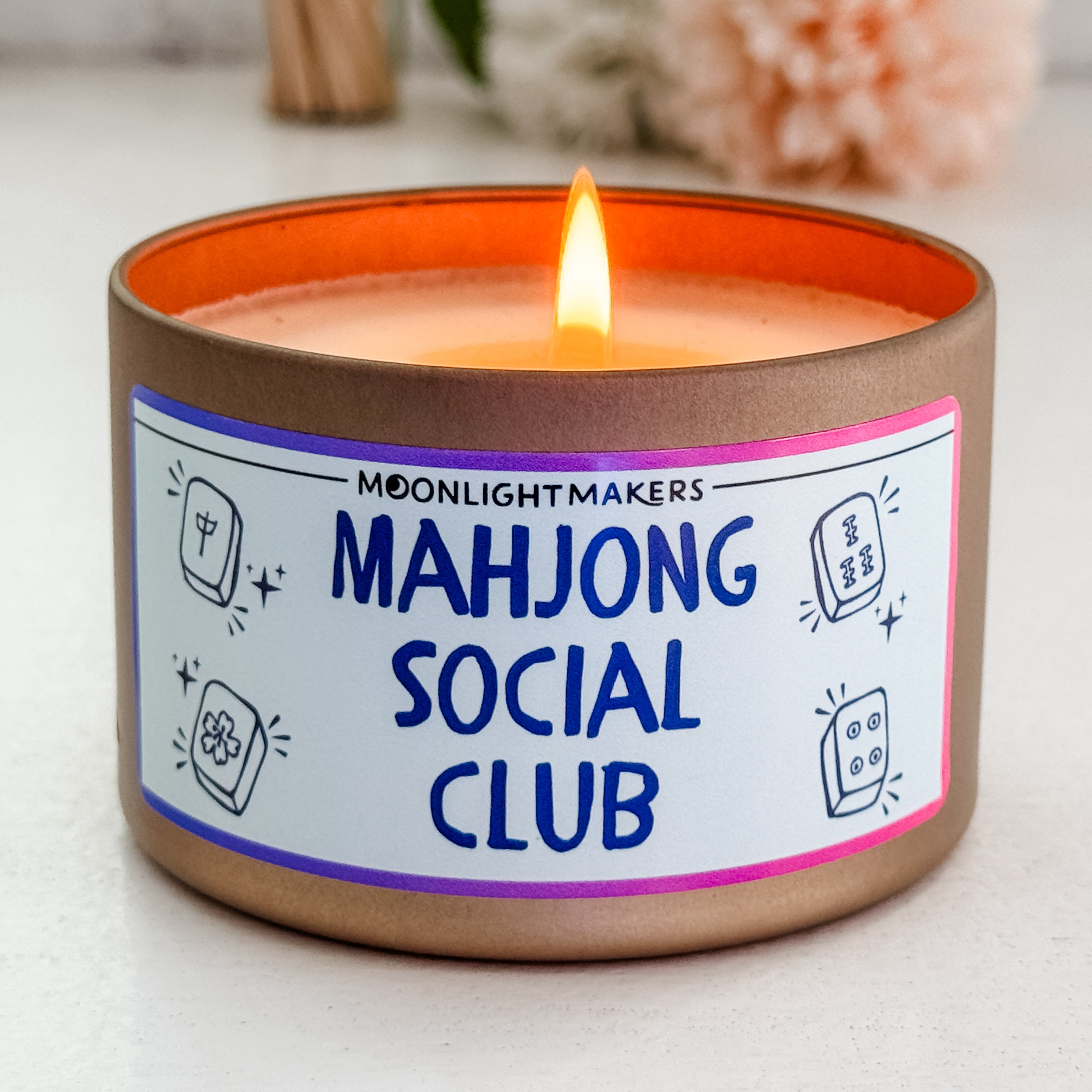 Mahjong Social Club - 8oz 100% Natural Soy Wax Candle