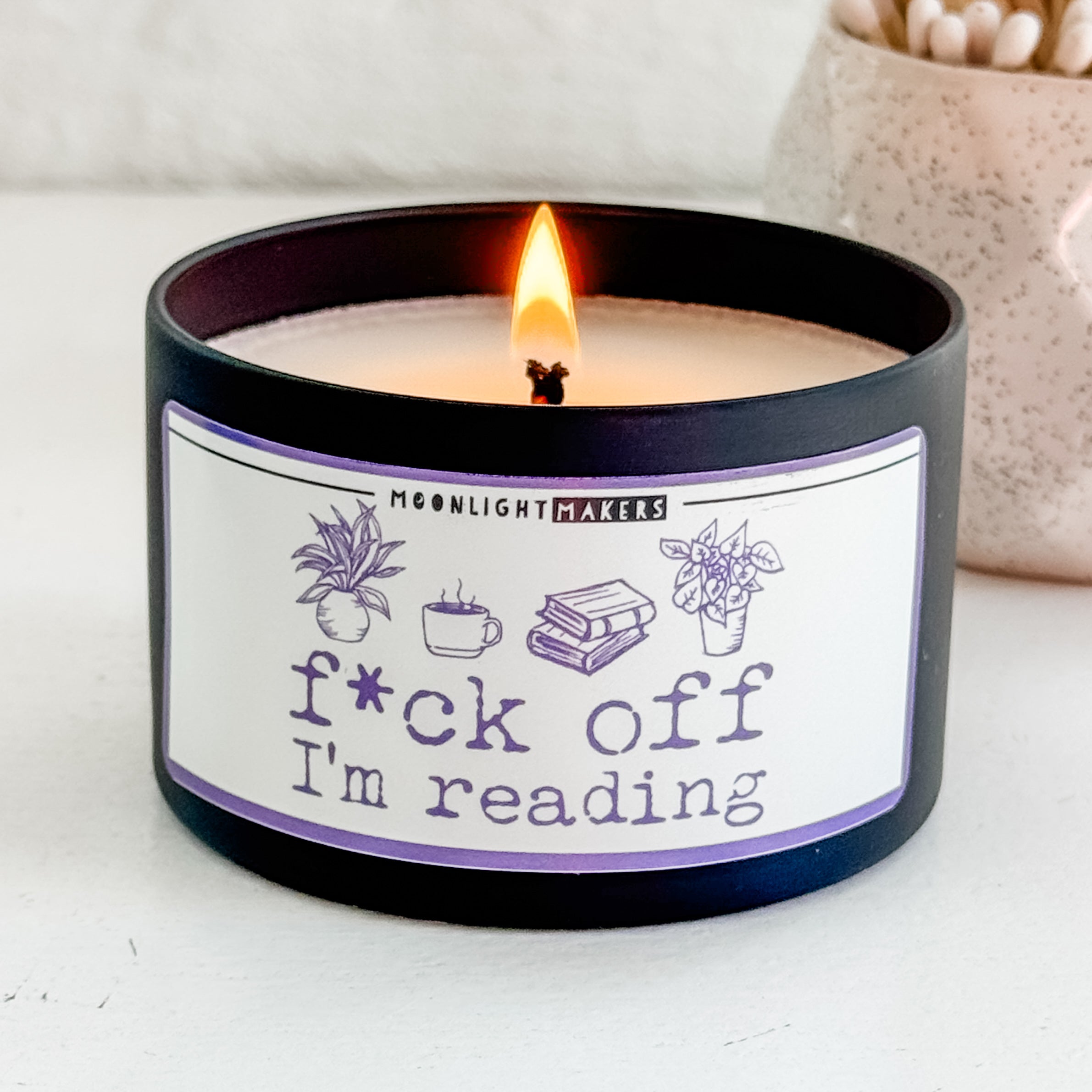 F*ck Off I'm Reading - 8oz Candle - 100% Natural Soy Wax - MoonlightMakers
