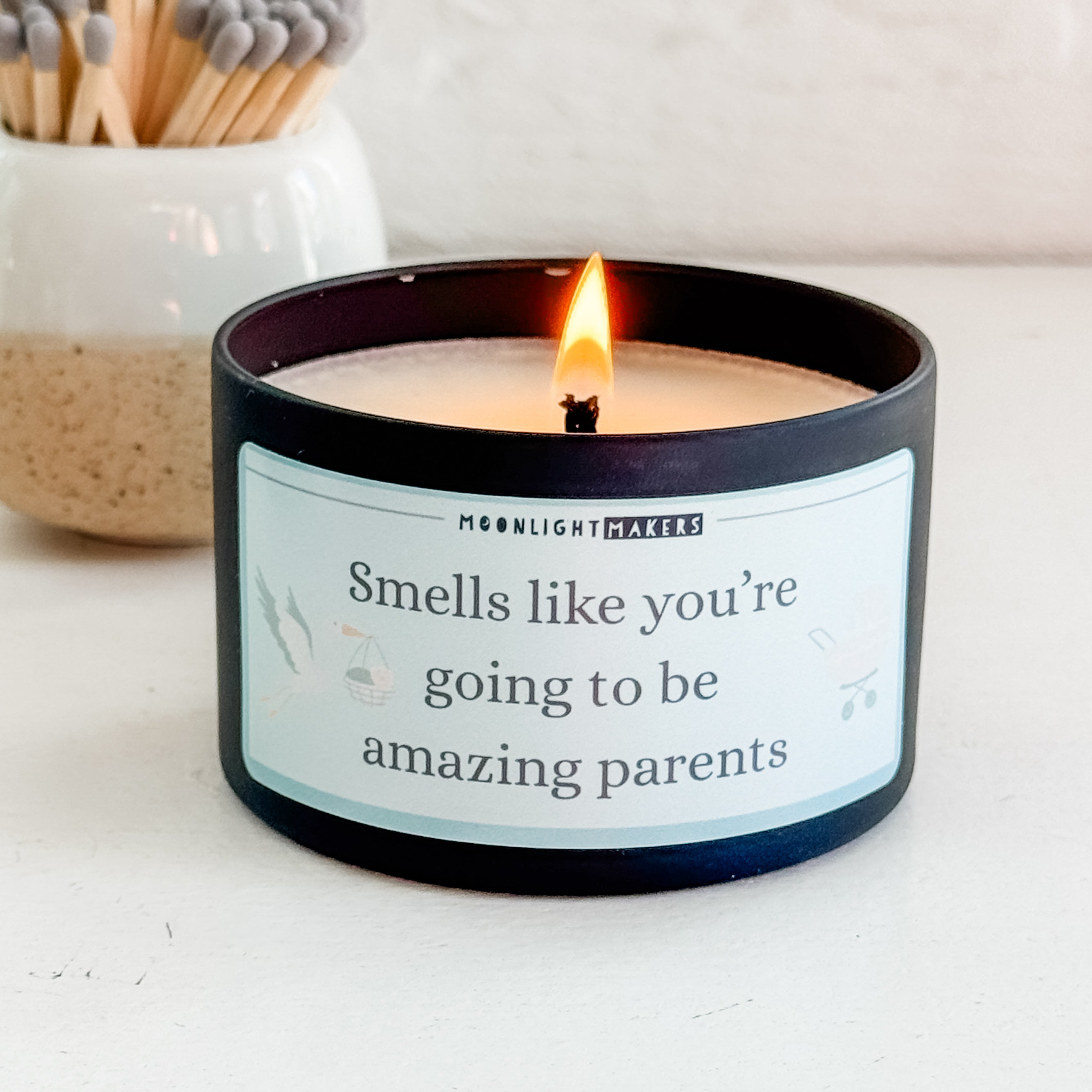 Smells Like You're Going To Be Amazing Parents - 8oz 100% Natural Soy Wax Candle - MoonlightMakers