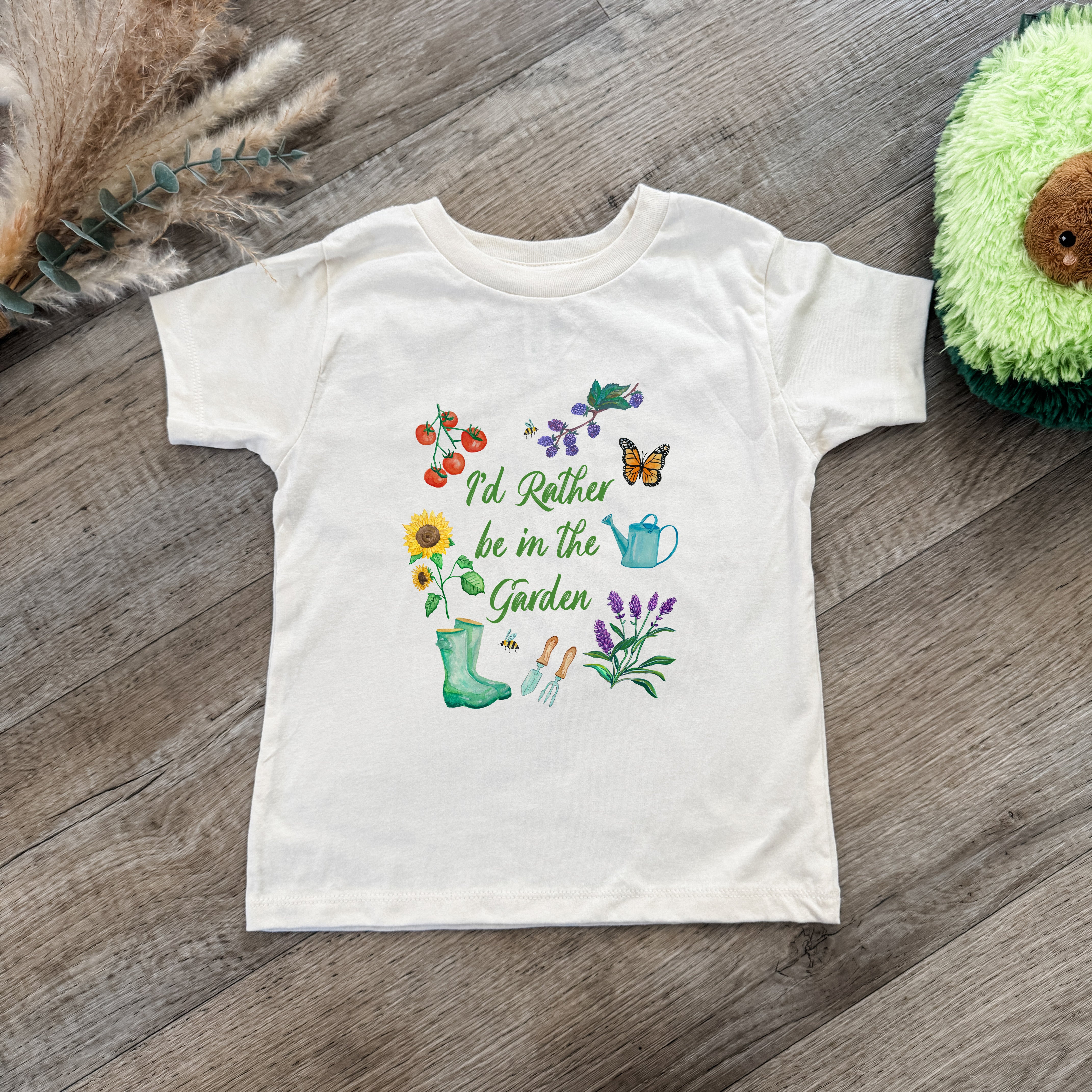 I'd Rather Be In The Garden - Toddler Tee - Oatmeal