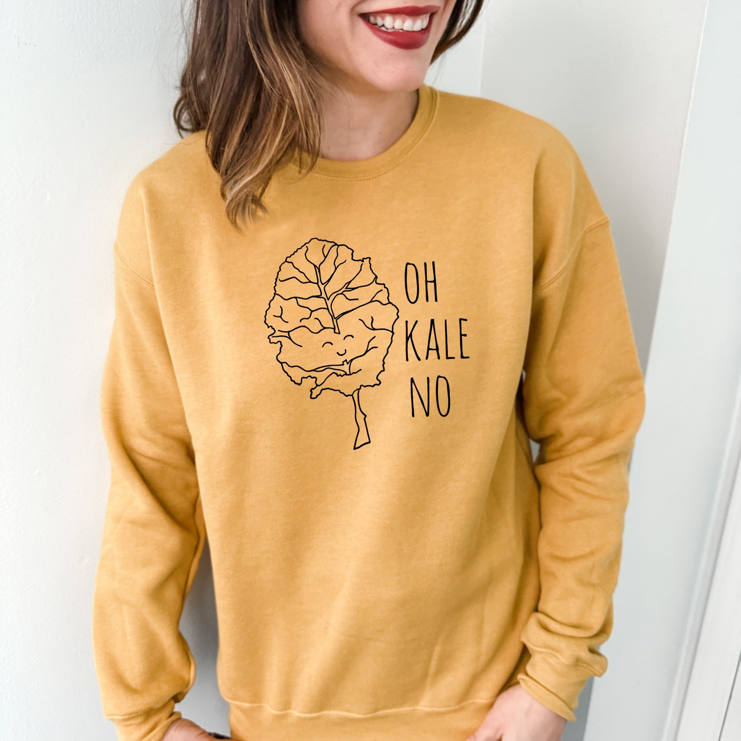 Oh Kale No - Unisex Sweatshirt - Heather Gray, Dusty Blue, Mauve, or Gold