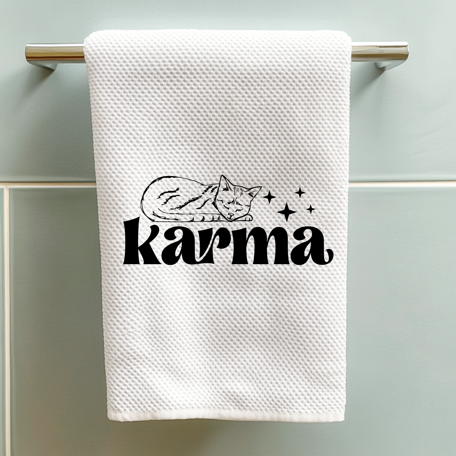 Karma Cat Kitchen Towel