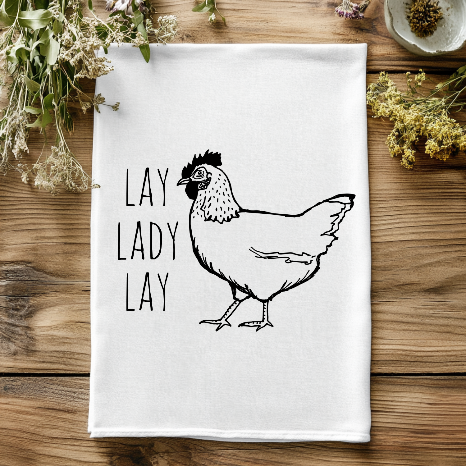 Lay Lady Lay Kitchen Towel