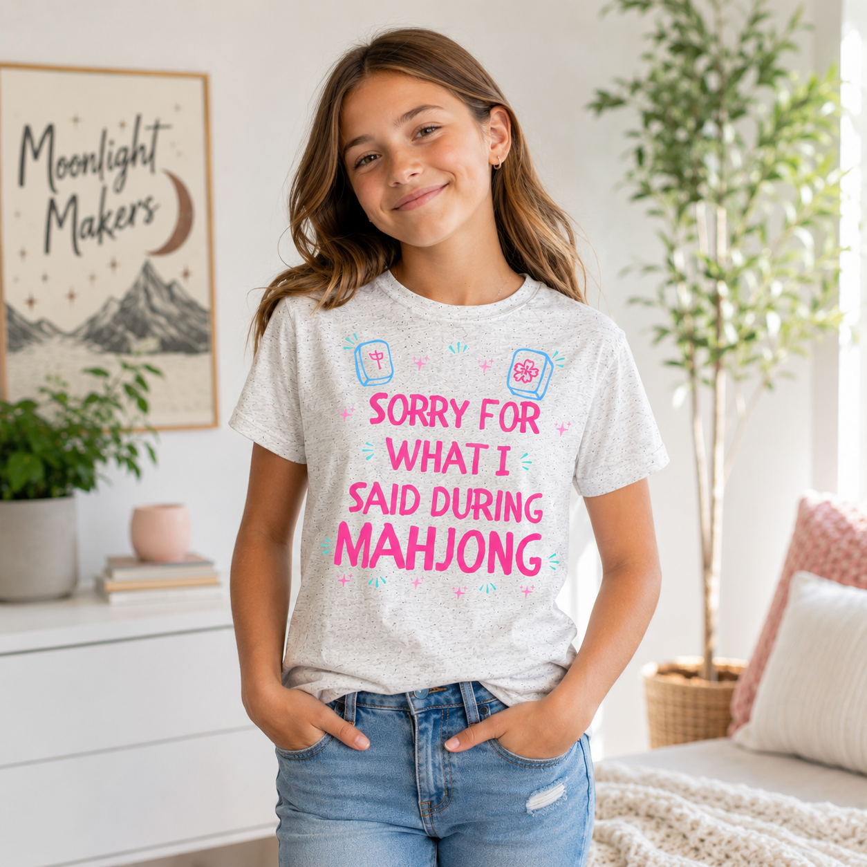 Kids Mahjong Shirt | Funny Mahjong Tee | Sorry For What I Said During Mahjong