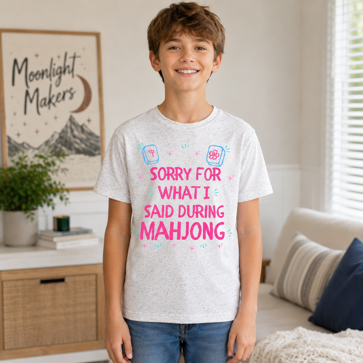 Kids Mahjong Shirt | Funny Mahjong Tee | Sorry For What I Said During Mahjong