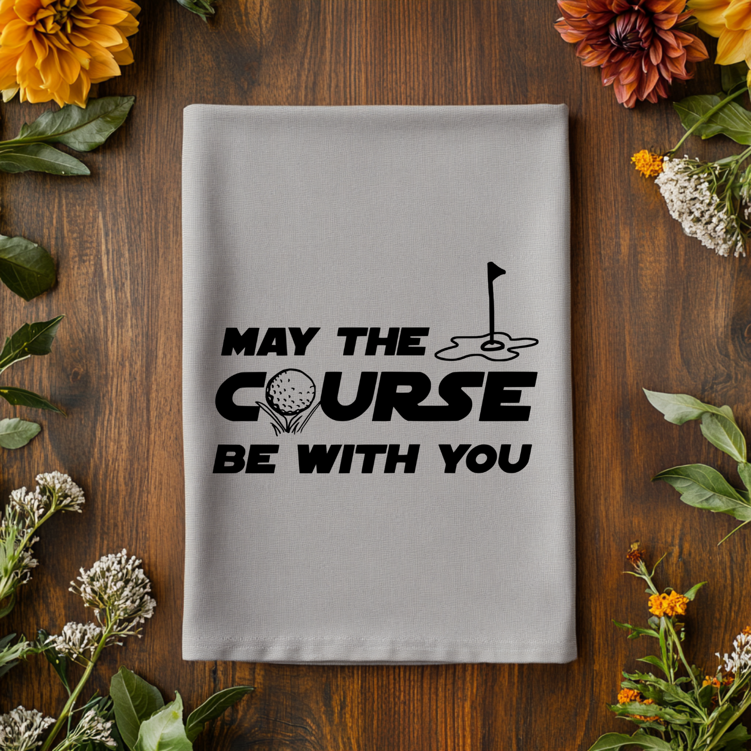 May The Course Be With You (Golf) - Kitchen Towel
