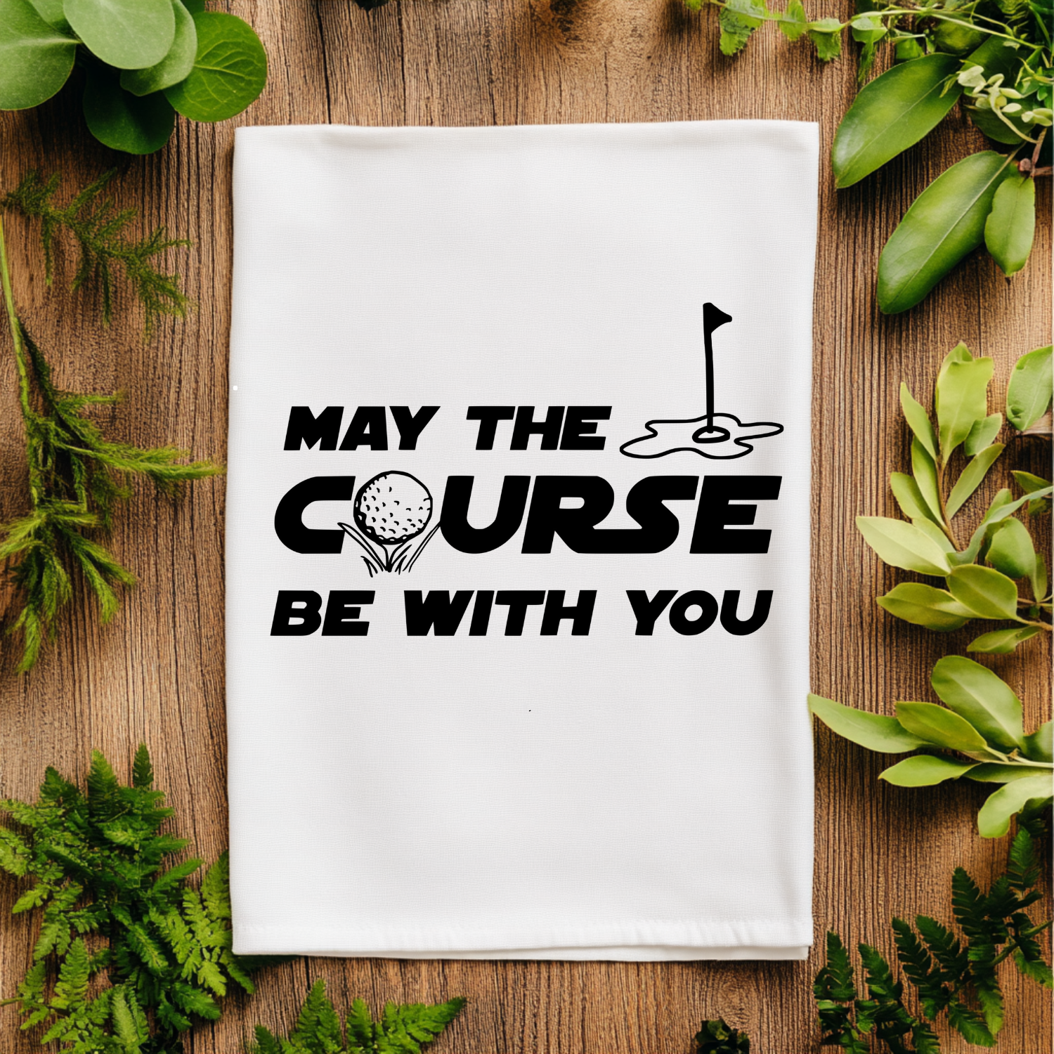 May The Course Be With You (Golf) - Kitchen Towel