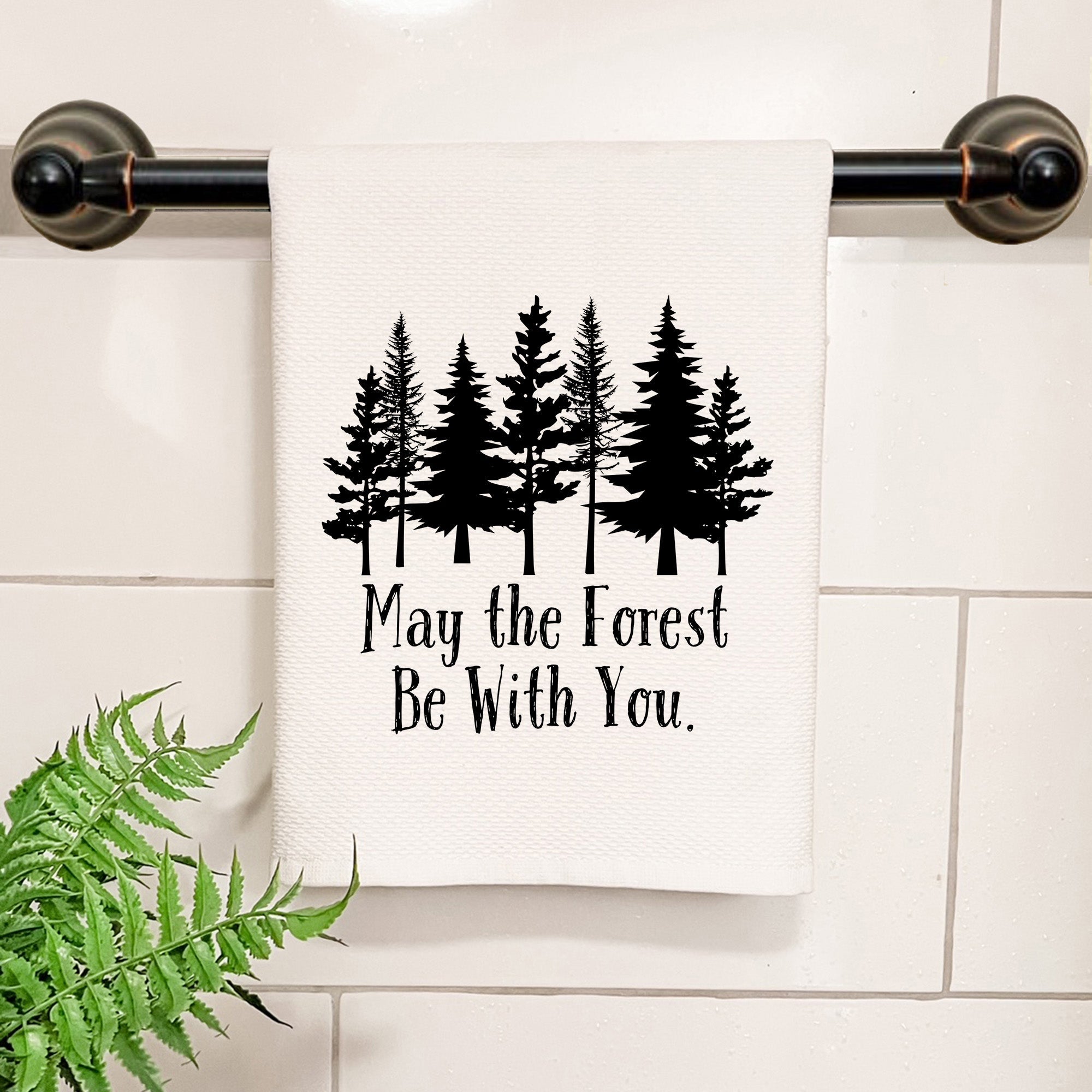 May The Forest Be With You Kitchen Towel