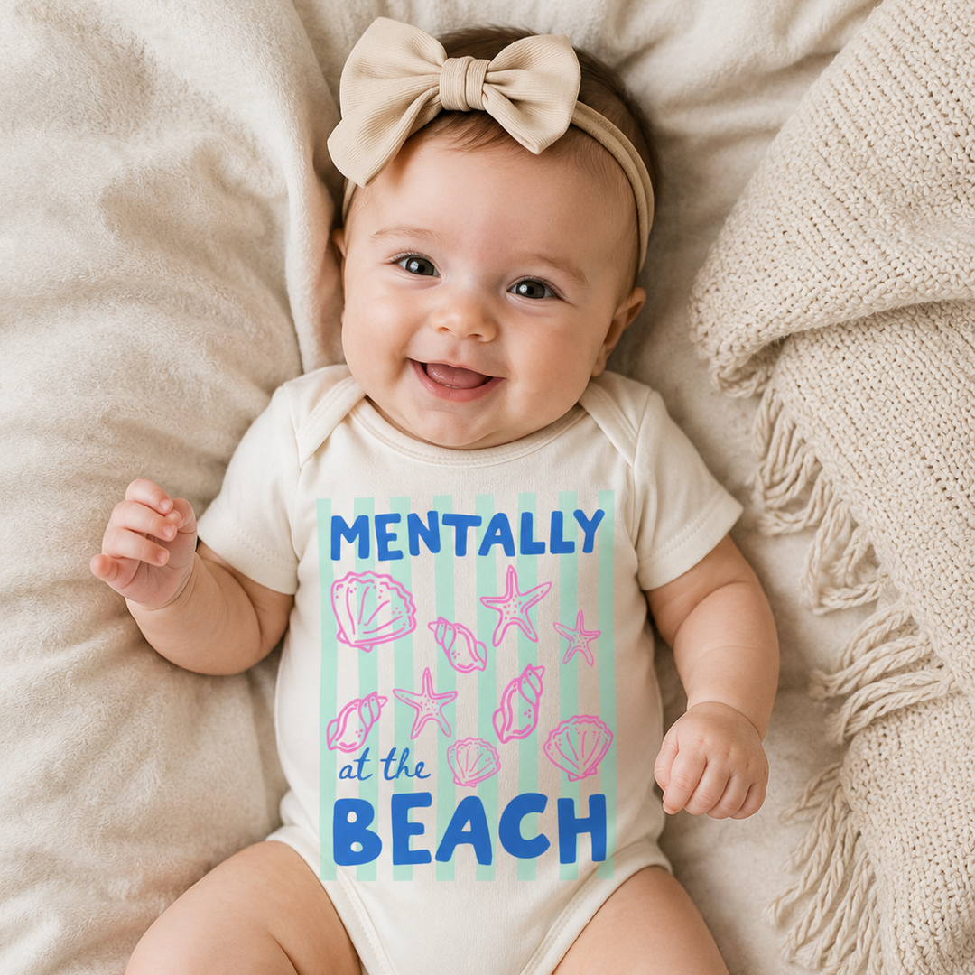 Mentally At The Beach - Onesie - Natural