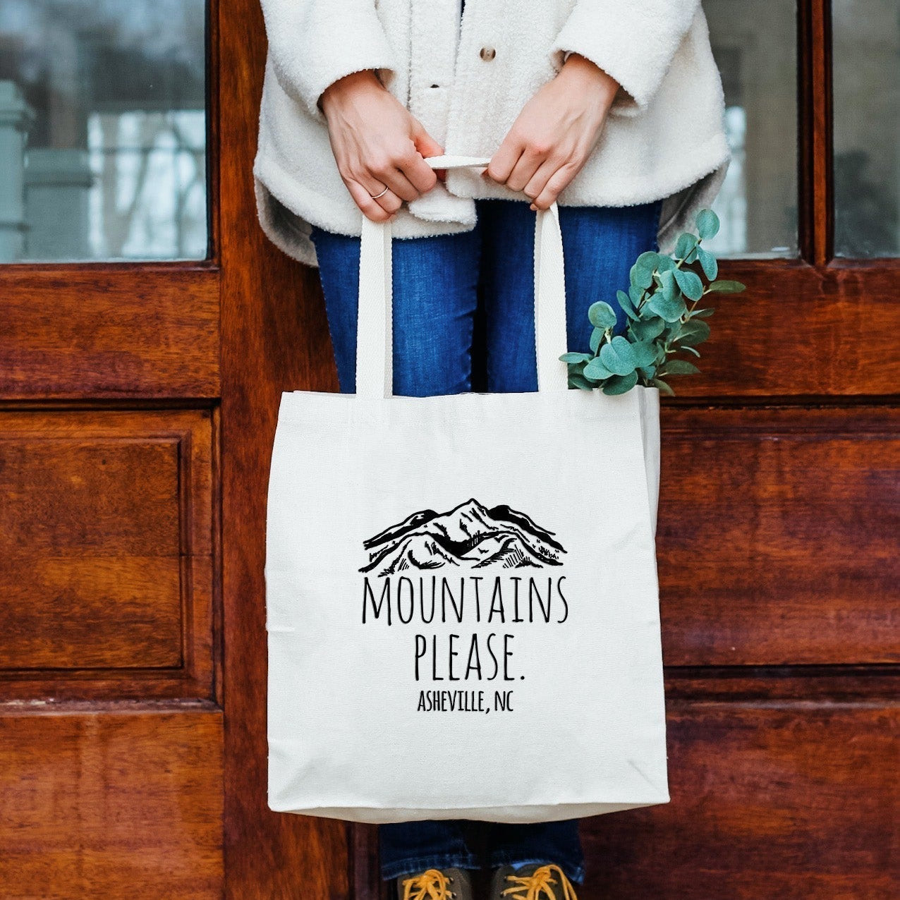 Mountains Please, Asheville NC - Tote Bag - MoonlightMakers