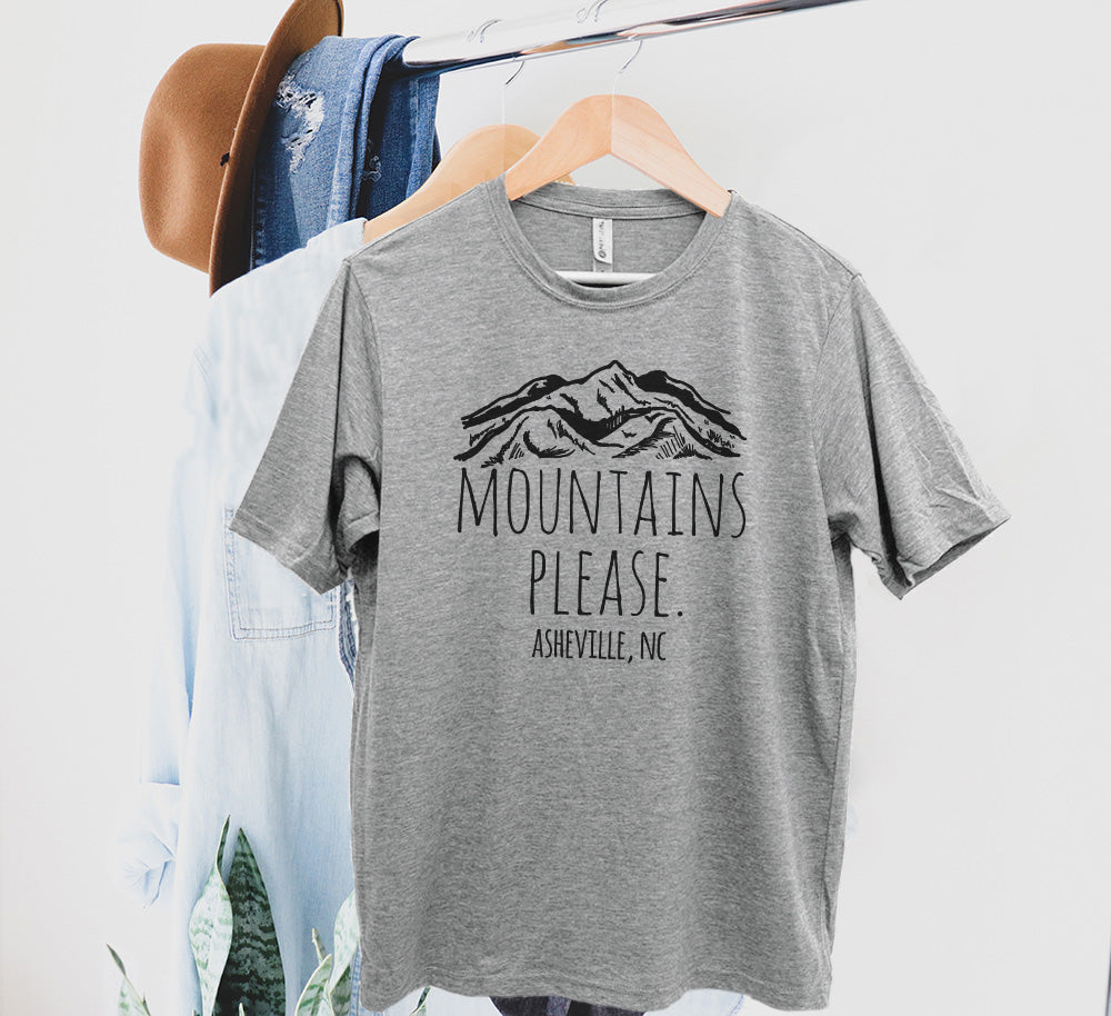 Mountains Please Asheville, Asheville, NC - Men's / Unisex Tee