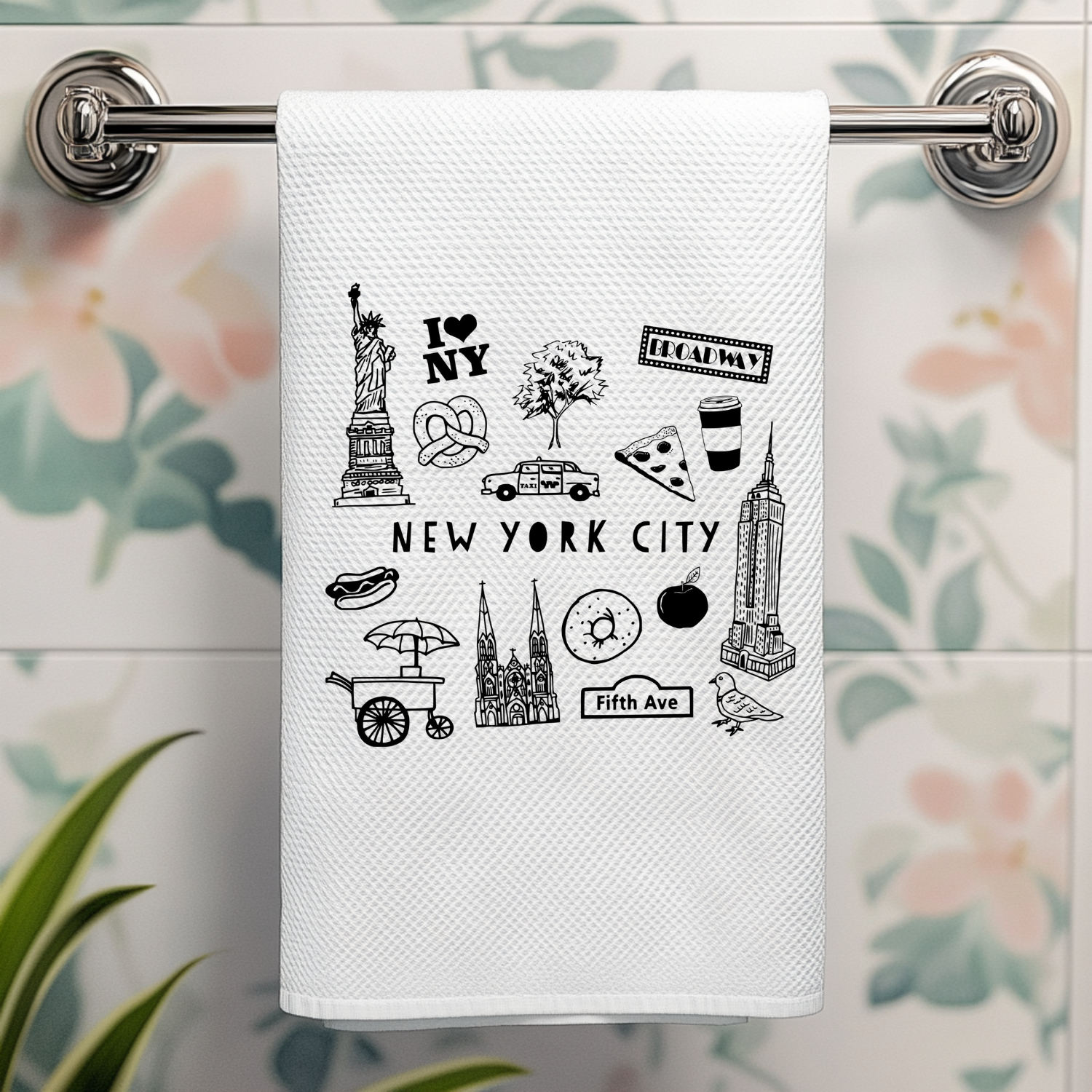New York City NYC Collage Kitchen Towel