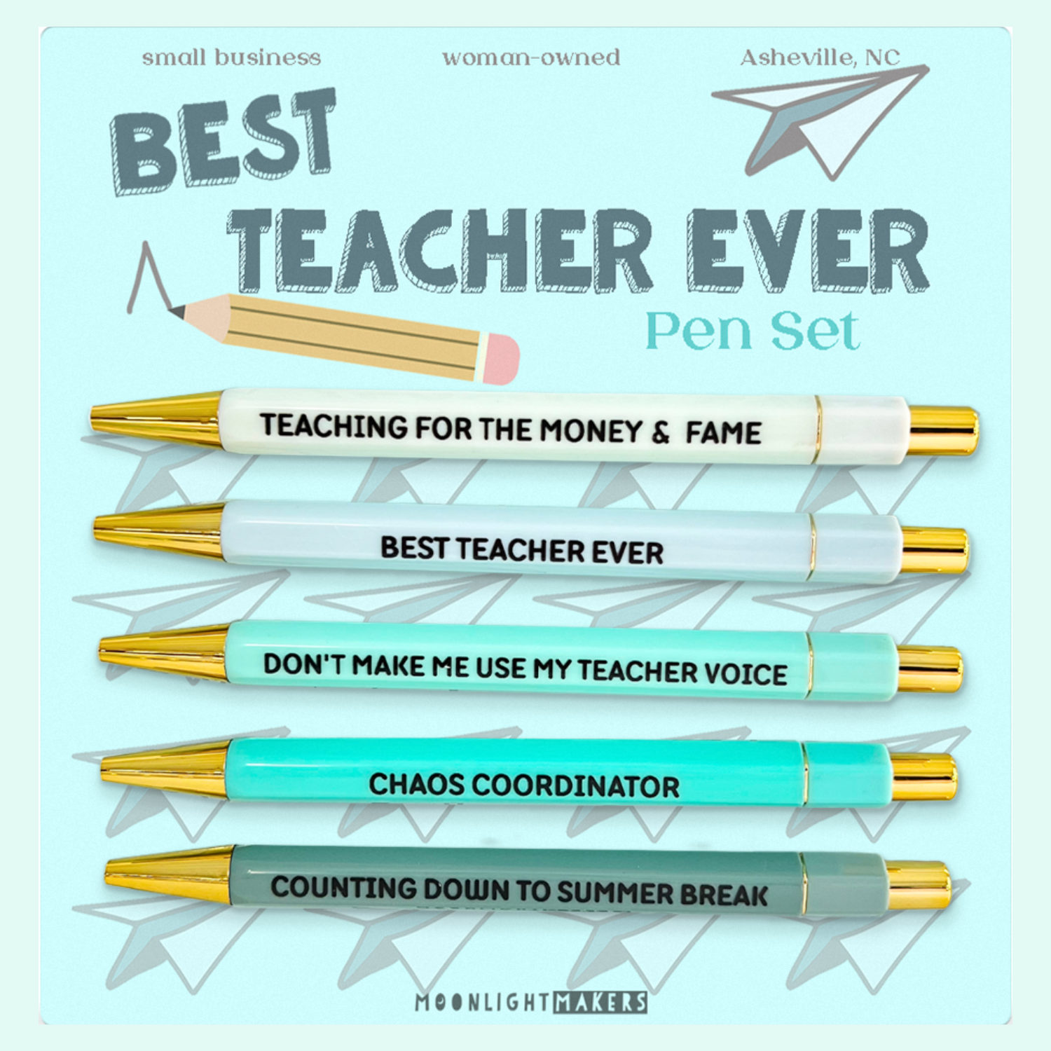 Teacher Appreciation Bundle - Pen Set + Candle