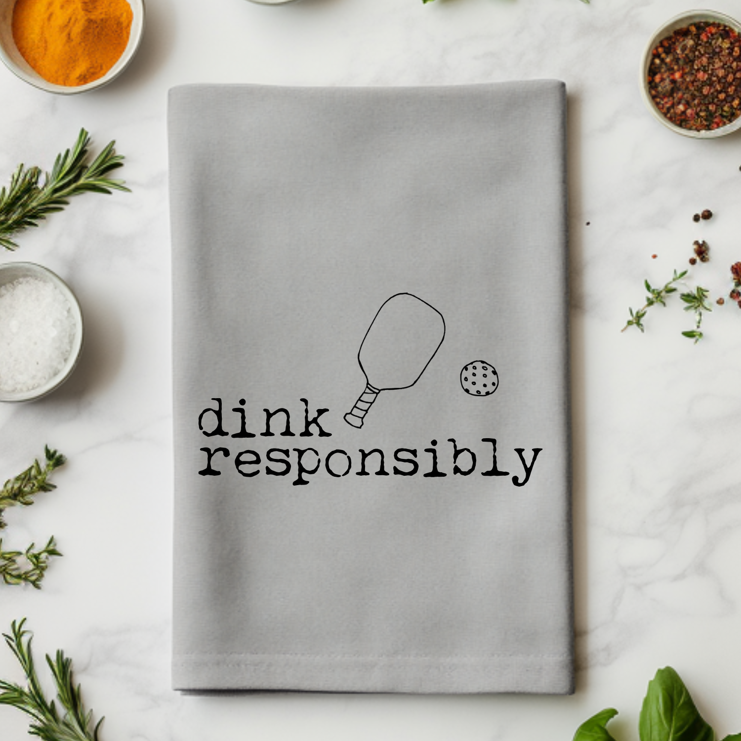 Dink Responsibly Pickleball Kitchen Towel