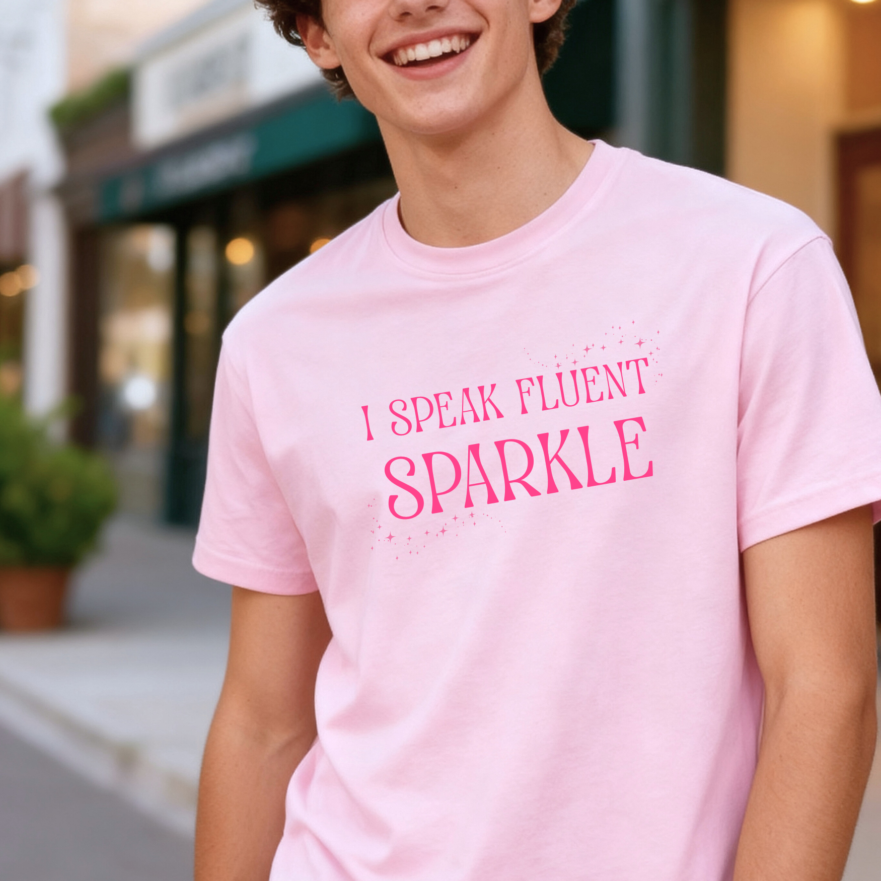 Fluent In Sparkle - Wicked Inspired Pink Men's / Unisex Tee